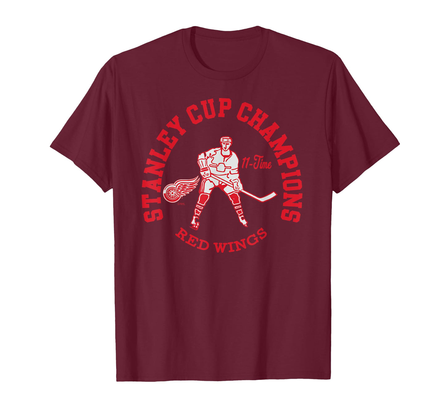 Detroit Red Wings Stanley Cup Champions 11-Time T-Shirt