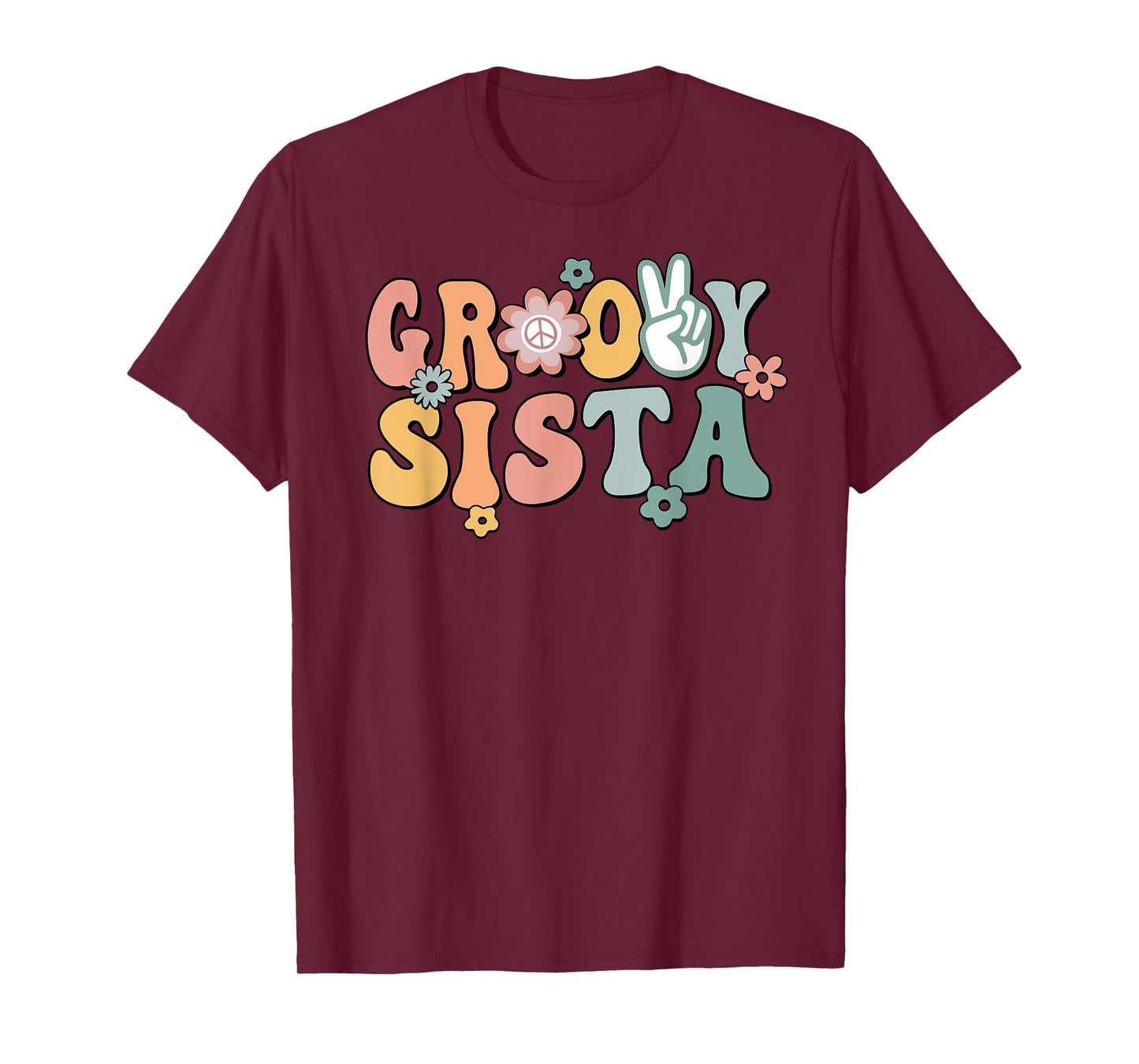 Groovy Sista Retro Sister Matching Family 1st Birthday Party T-Shirt