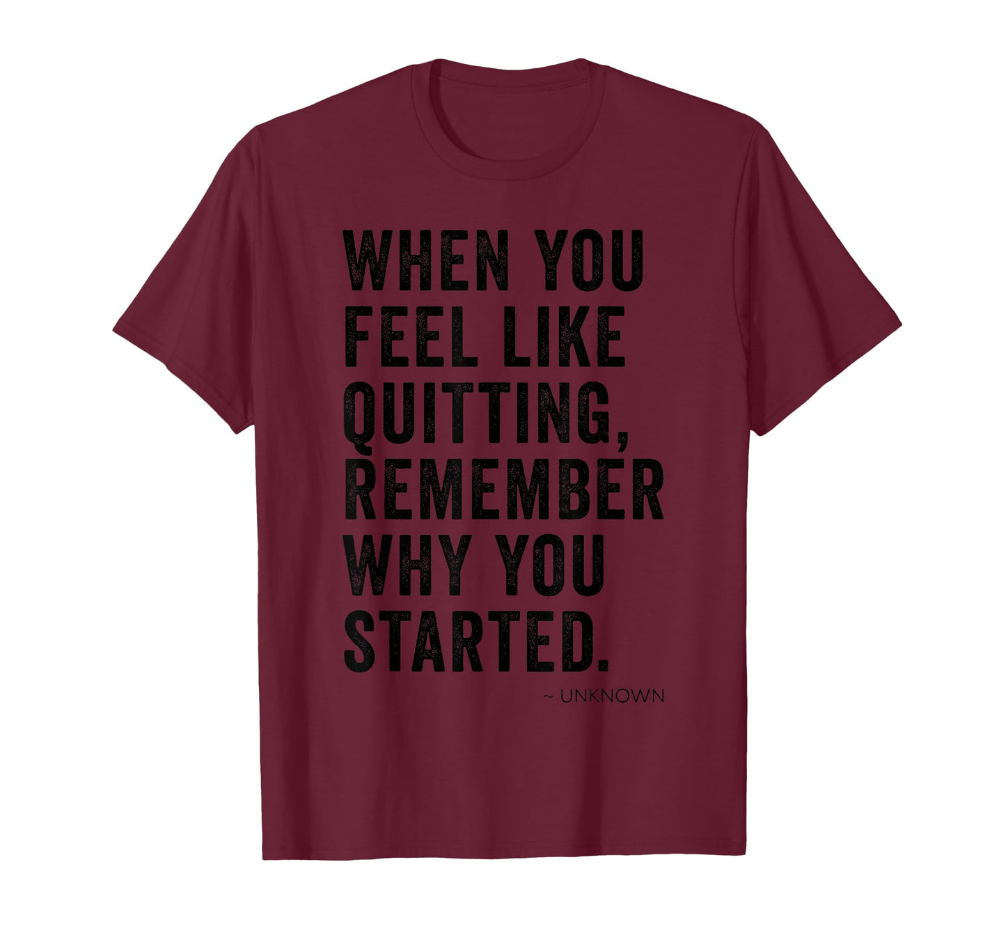 When You Feel Like Quitting Remember Why You Started Inspo T-Shirt