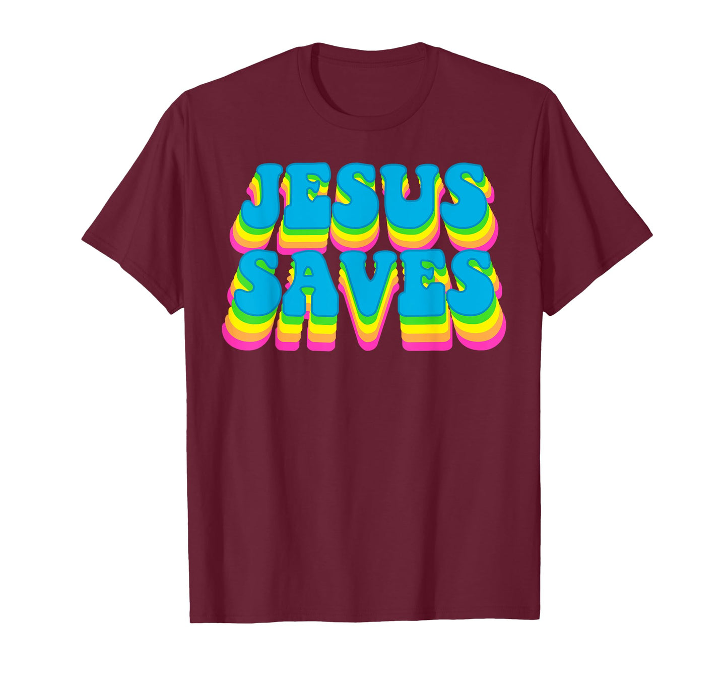 Groovy Jesus Saves Christian 70's Hippie T-Shirt