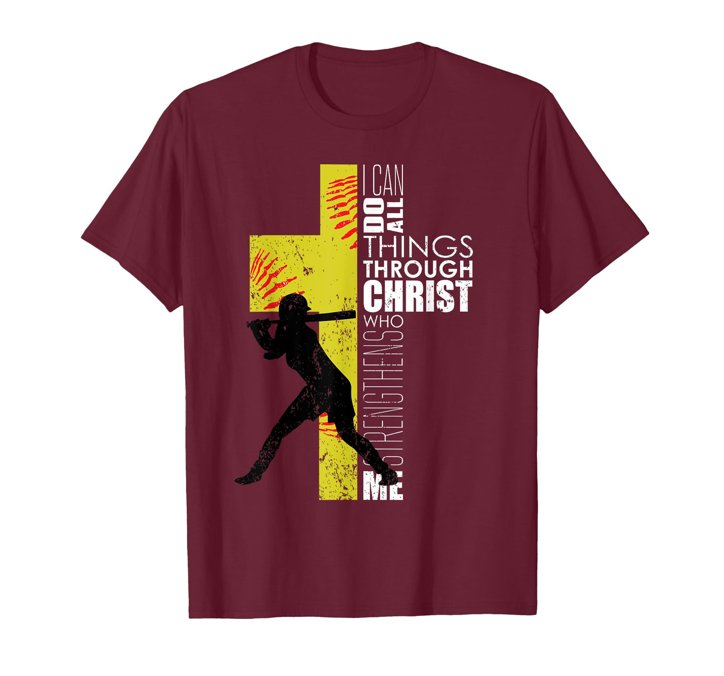 Softball Gifts Players Teen Girls Women Christian Religious T-Shirt