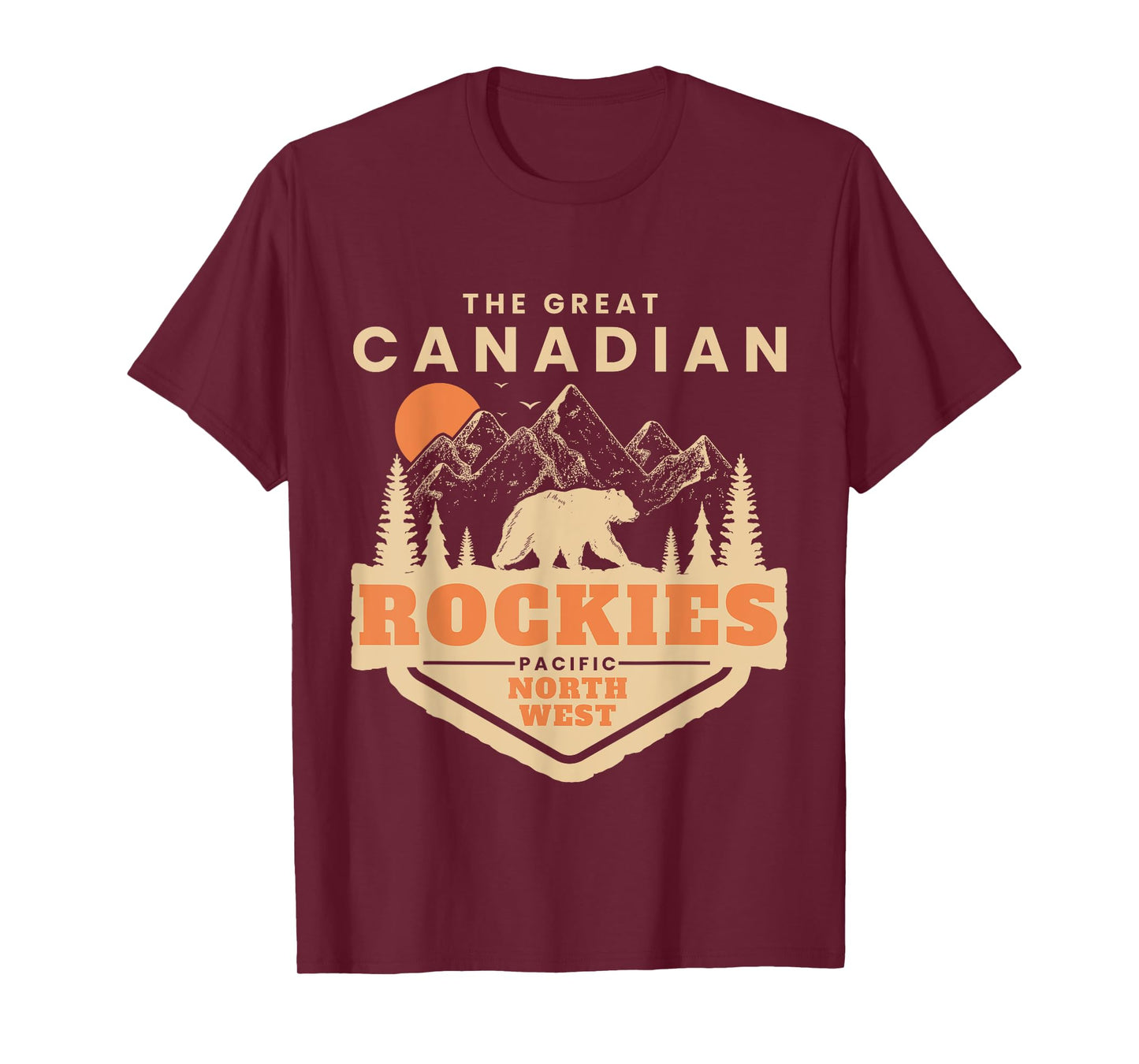The Canadian Rockies Mountain Canadian National Park Vintage T-Shirt