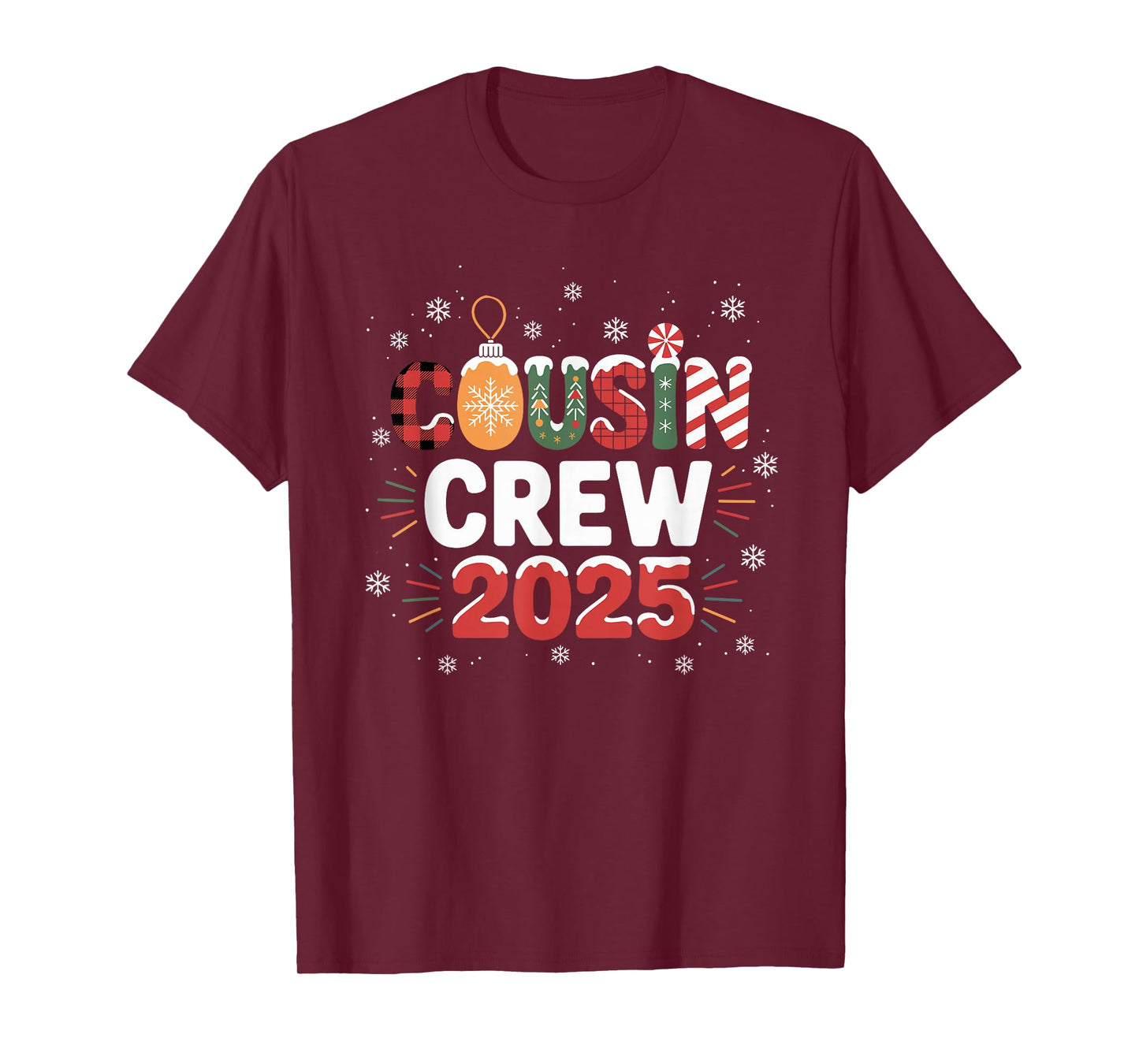 Cousin Crew Christmas 2025 Family Matching Xmas T-Shirt