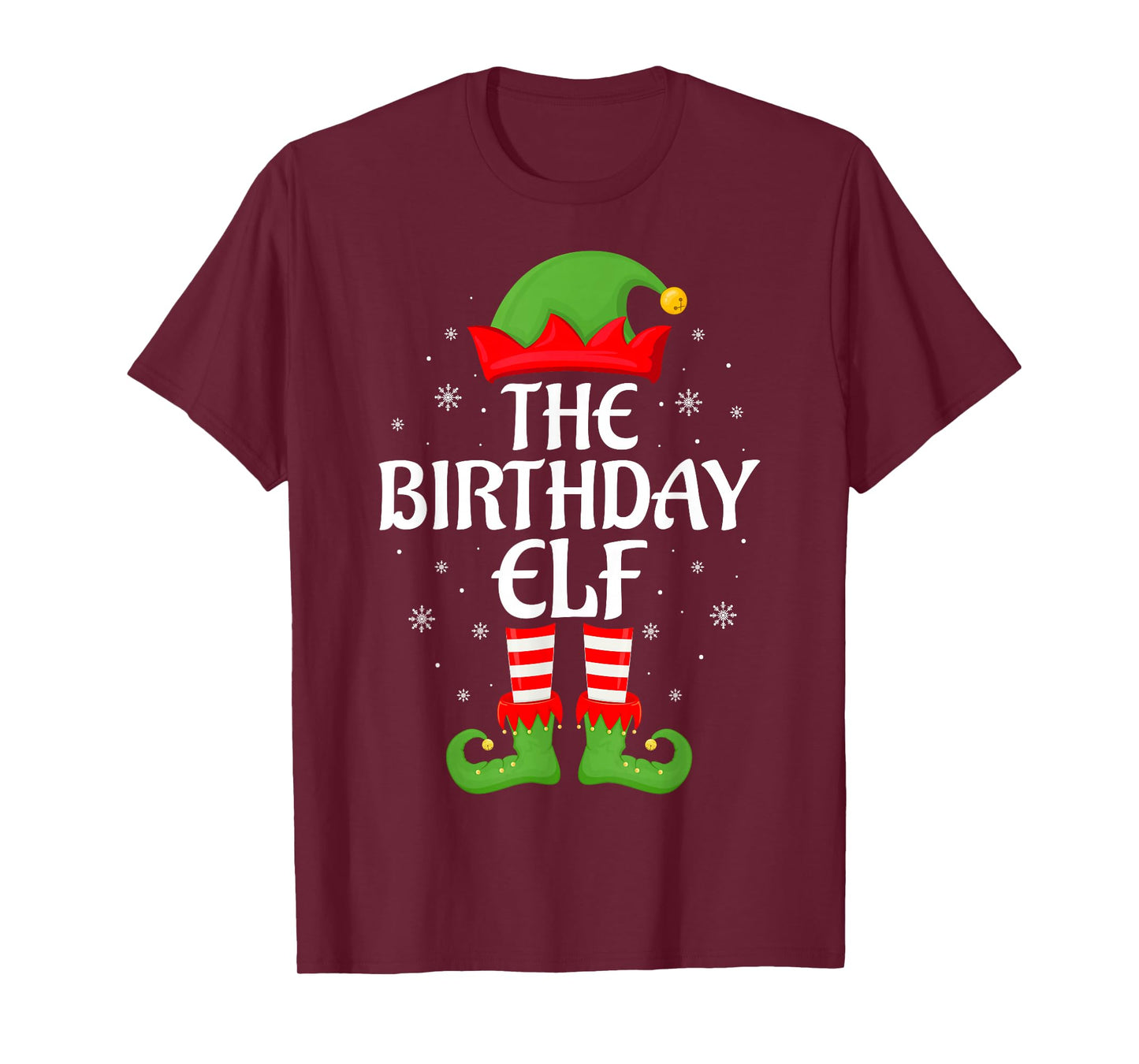 Birthday Elf Xmas Family Matching Elf Squad Christmas T-Shirt