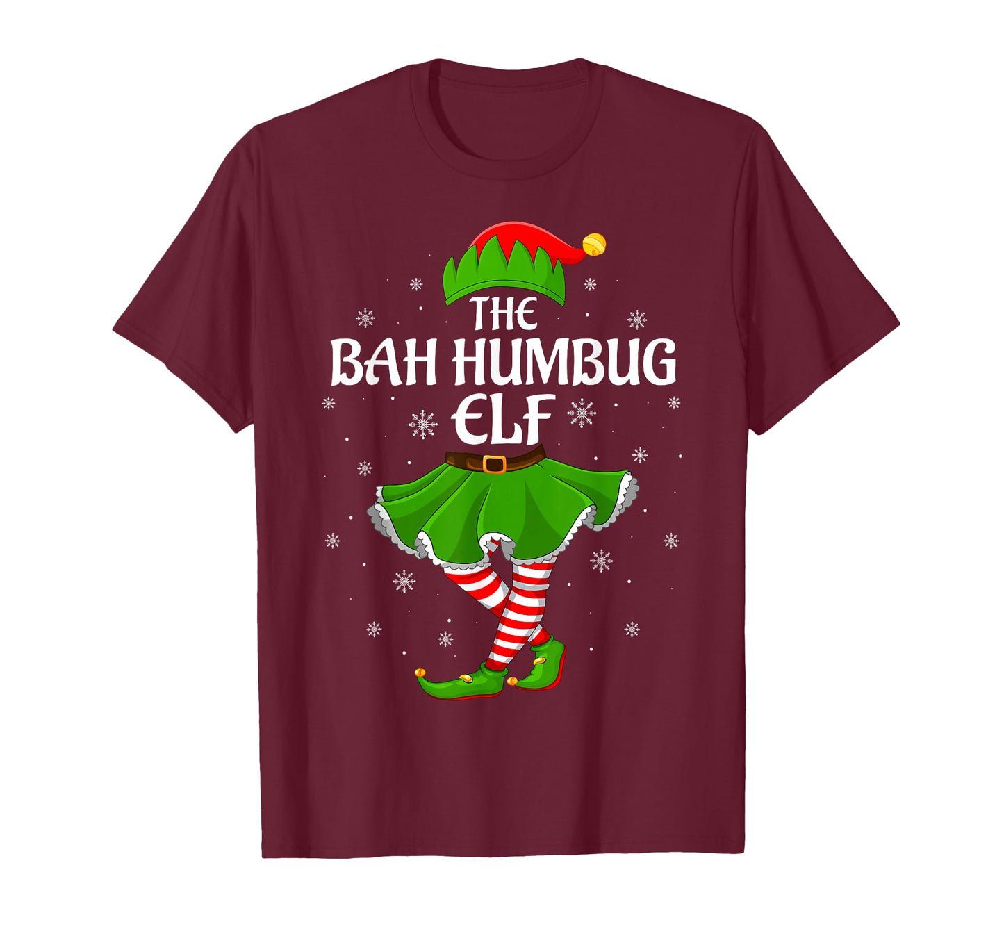 Bah Humbug Elf Christmas Family Girls Women Elf Squad Xmas T-Shirt