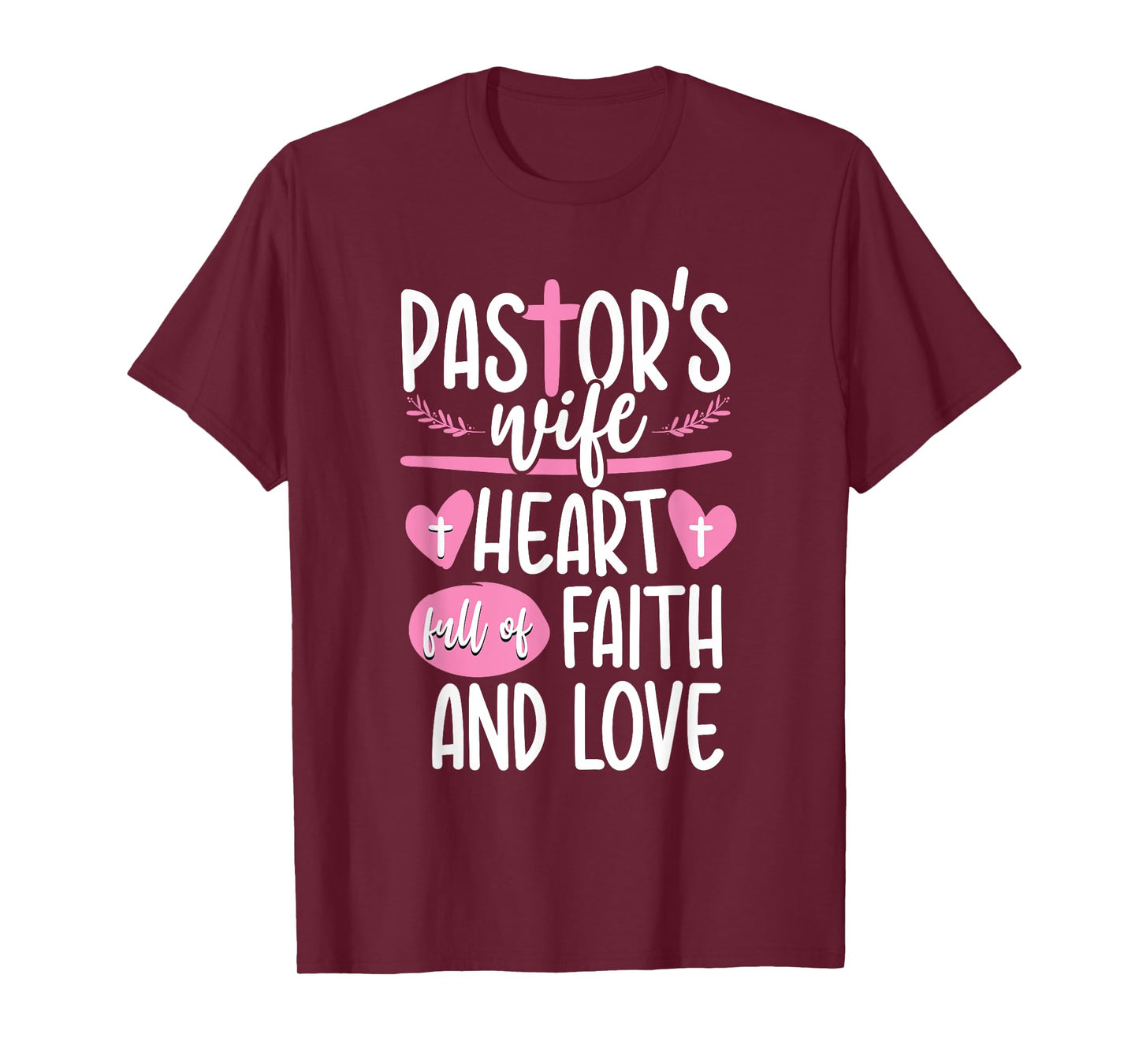 Christian Jesus Pastor's Wife Church Appreciation Heart T-Shirt