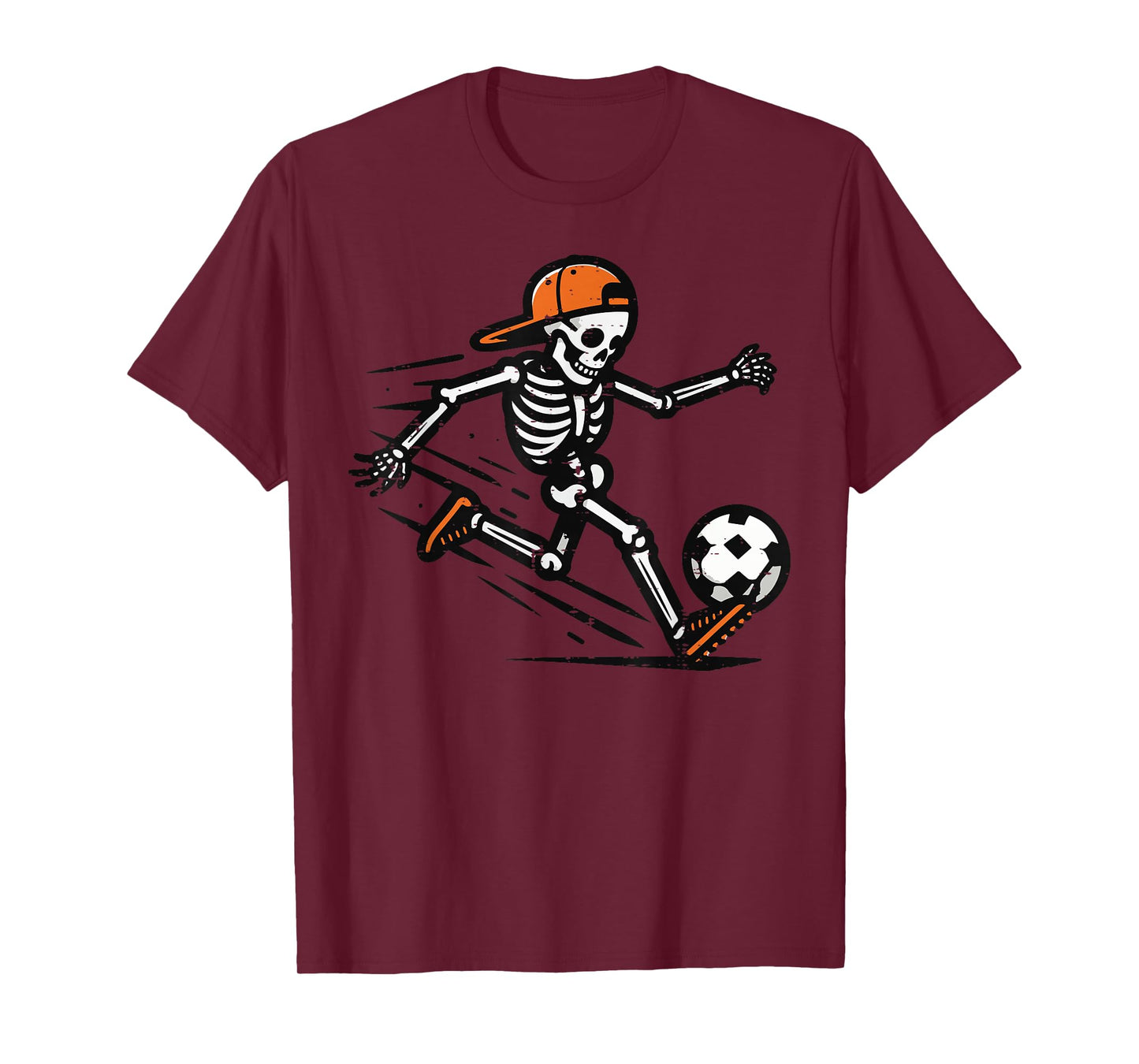 Halloween Skeleton Soccer Football Costume Men Boys Kids T-Shirt