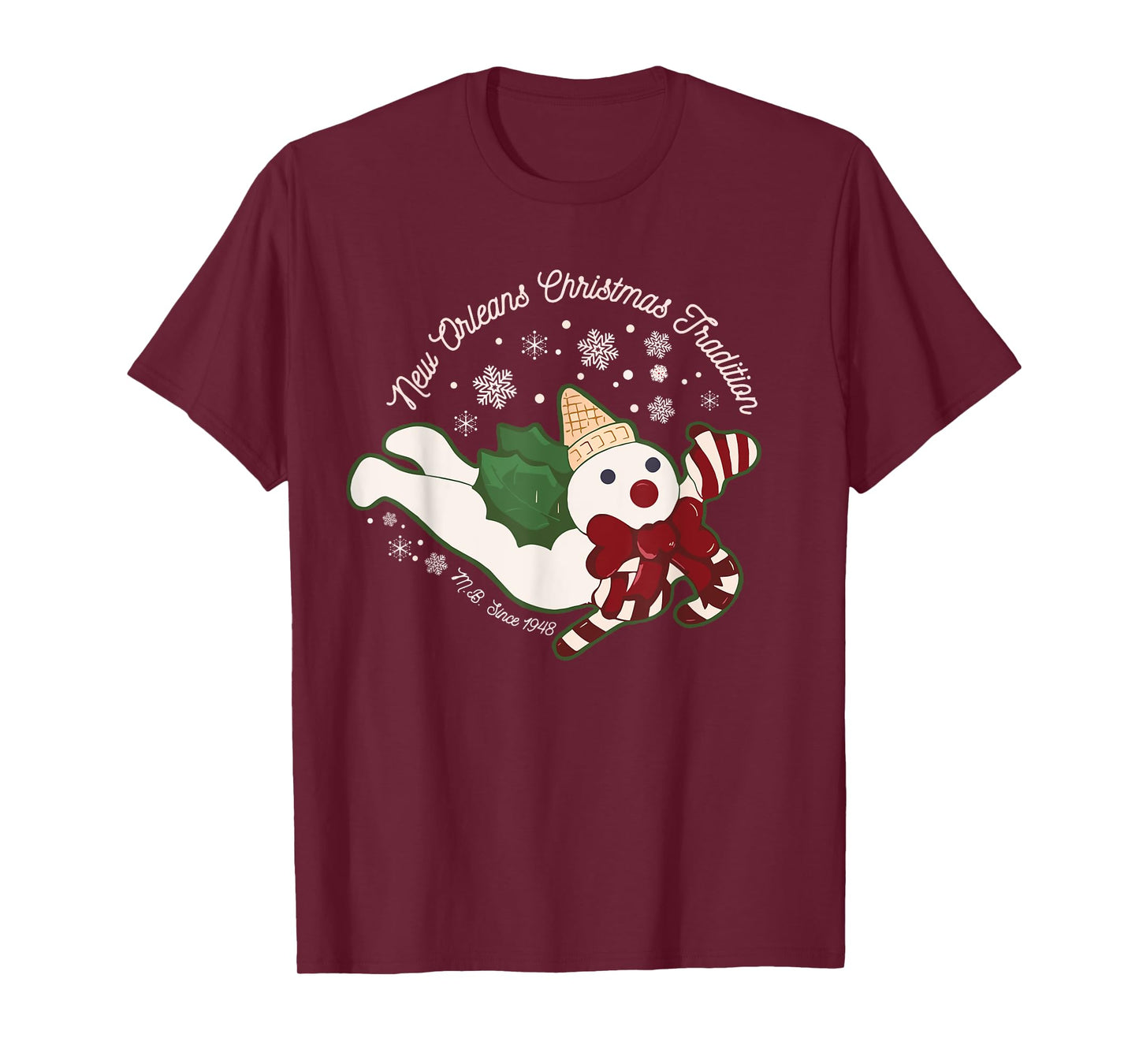 New Orleans Mr Bingle Christmas Tradition Snowmen Christmas T-Shirt