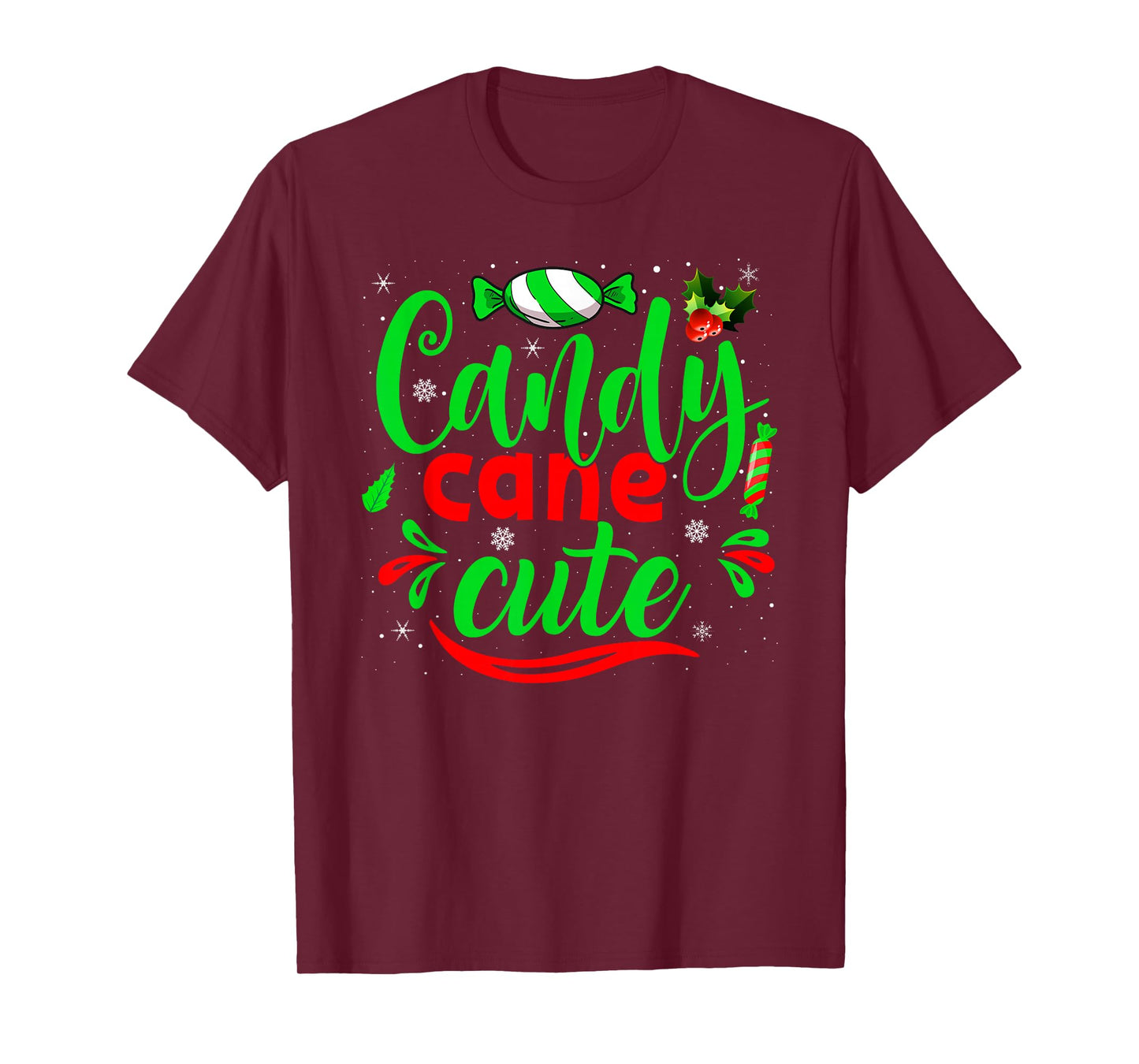 Candy Cane Cutie Christmas Pajamas Adults and Kids Xmas T-Shirt