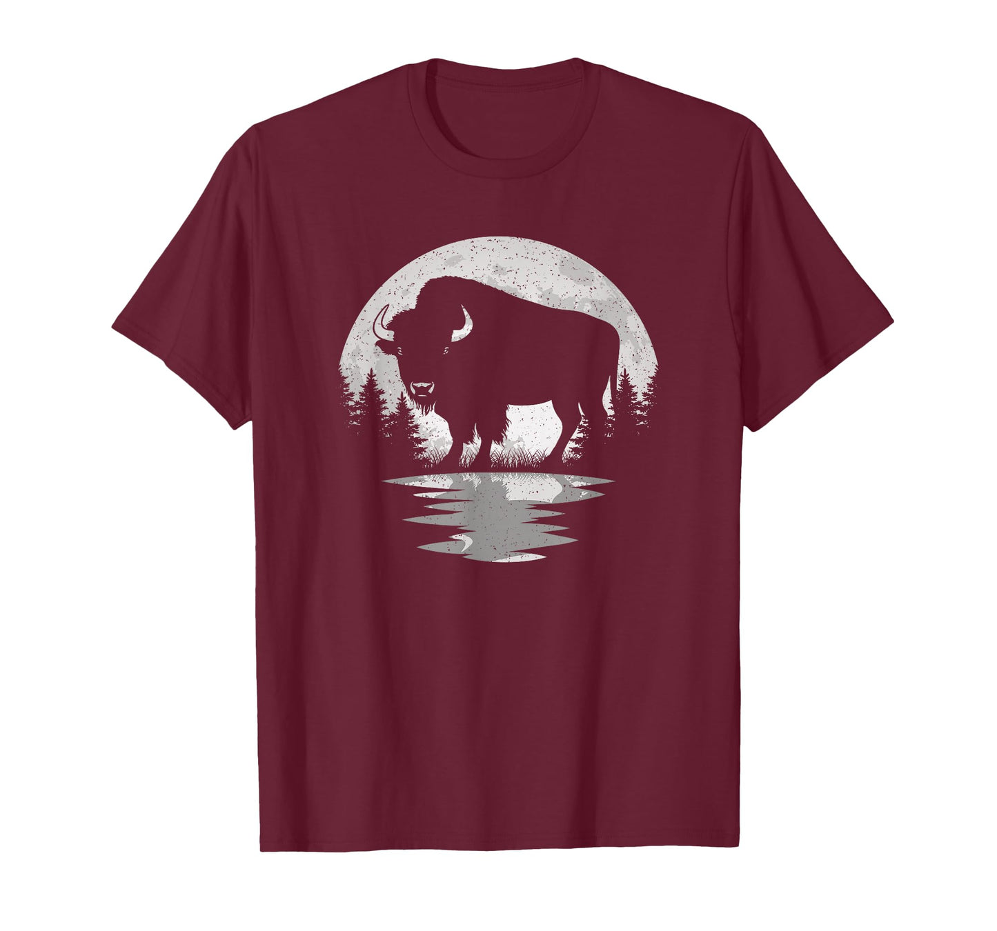 Bison Lover Moon Vintage Buffalo Men Women Kids T-Shirt