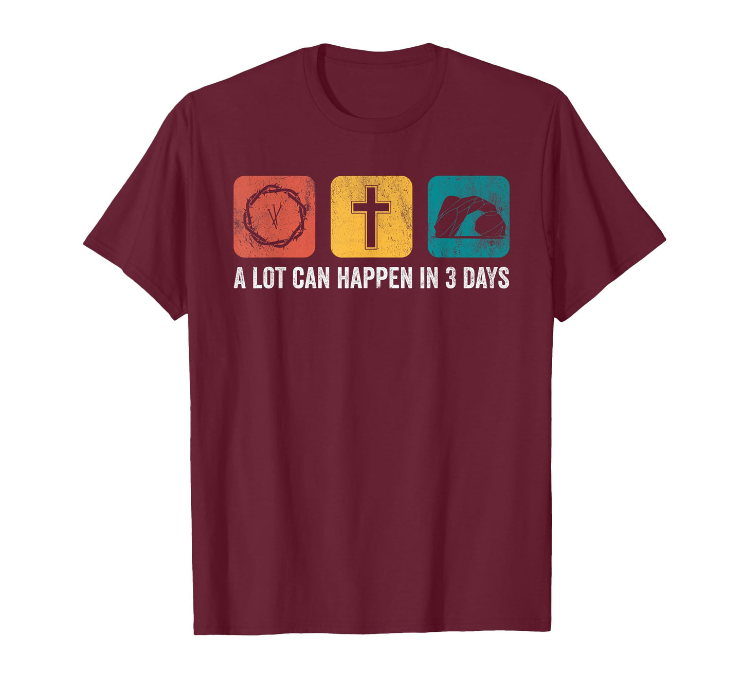 Vintage A Lot Can Happen in 3 Days Bible Easter Christian T-Shirt