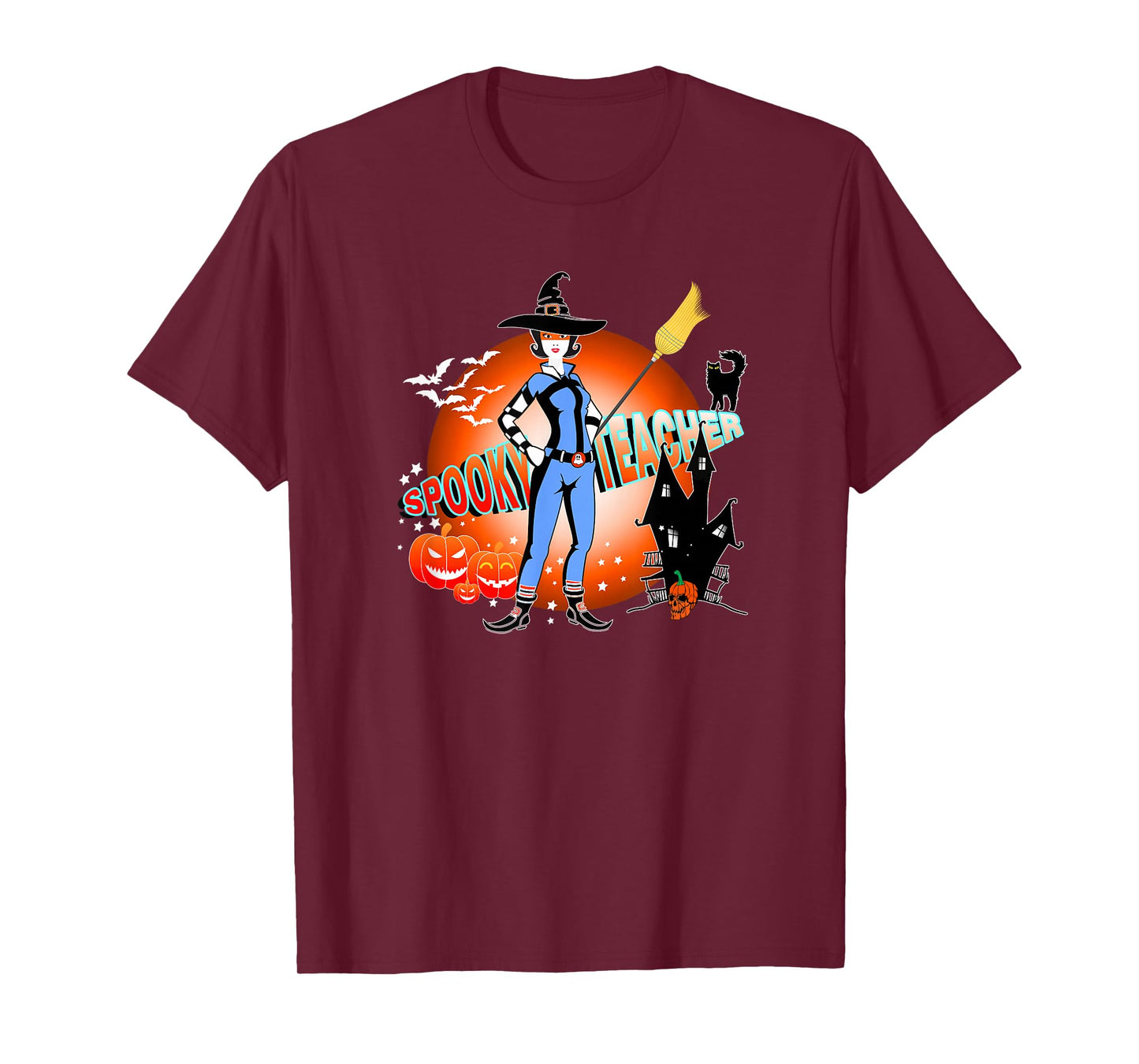 Spooky Teacher Halloween Witch Classroom for School T-Shirt