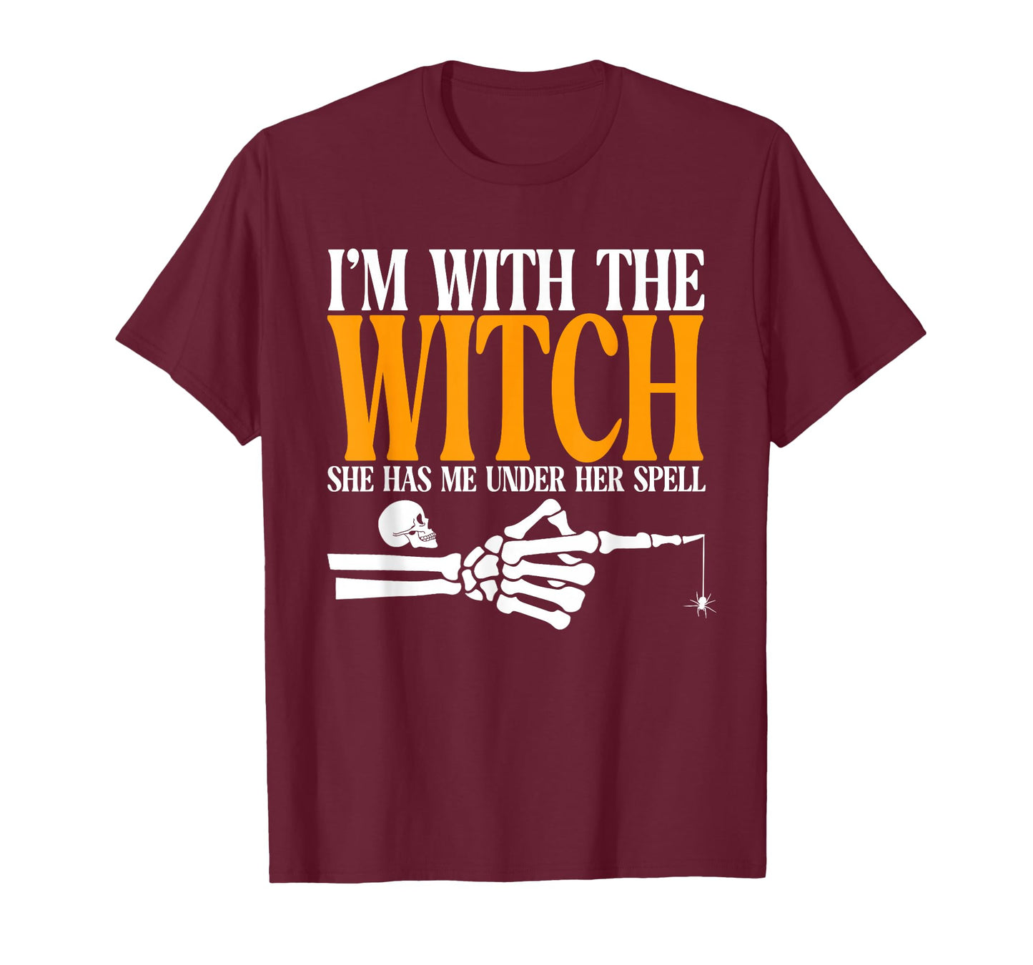 I'm with The Witch Funny Halloween Couple Costume Party T-Shirt
