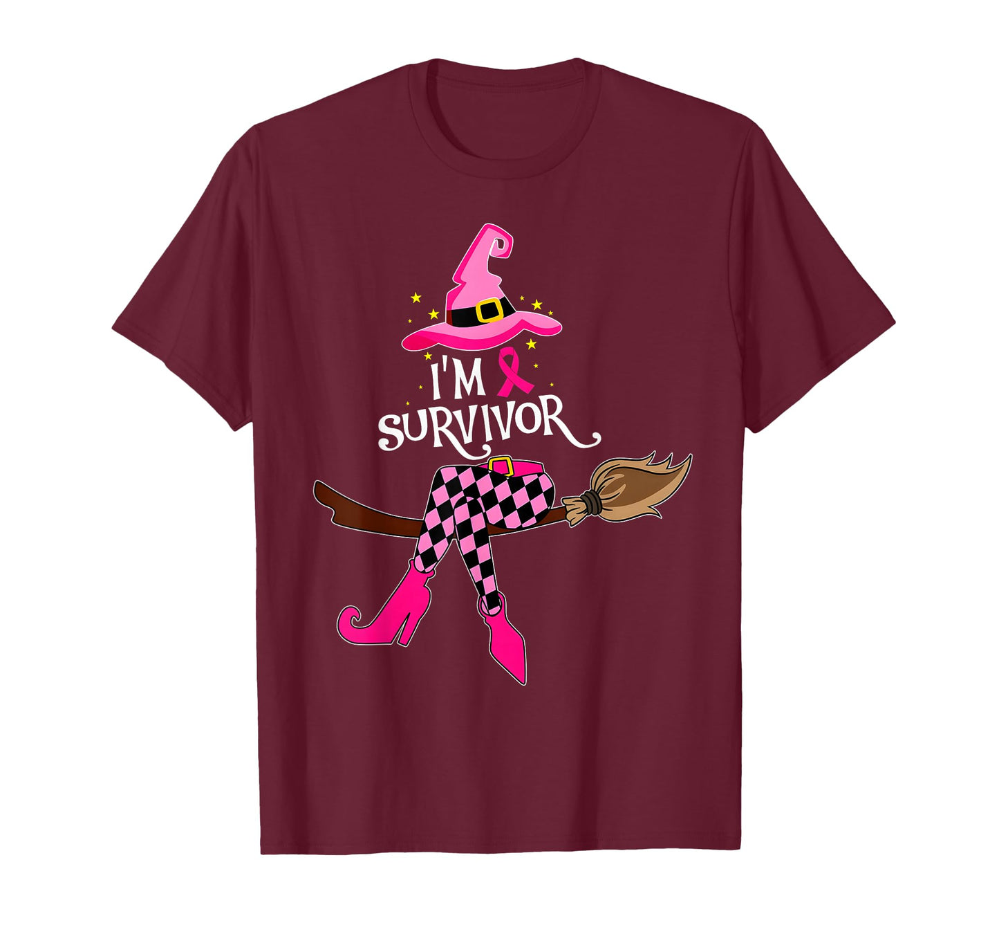I’m Survivor Breast Cancer Awareness Witch Halloween Shirt T-Shirt
