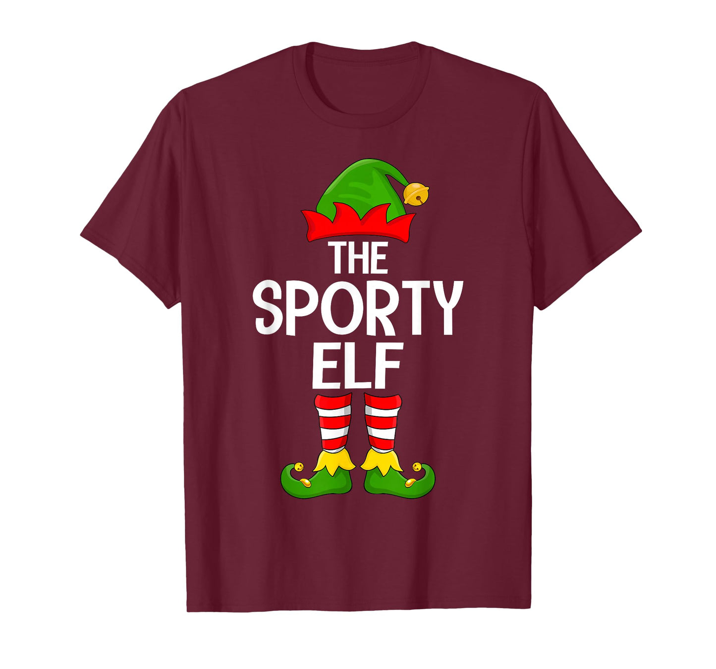 Sporty Elf Xmas Matching Family Elf Squad Christmas T-Shirt