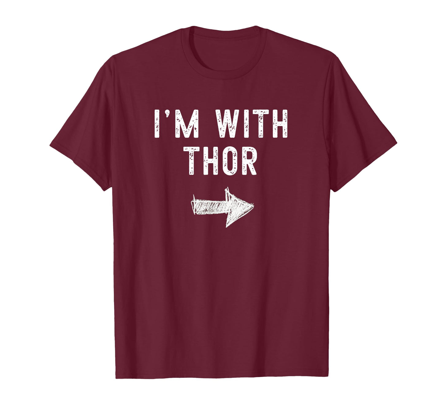 I'm With Thor Costume Halloween Matching Couple T-Shirt