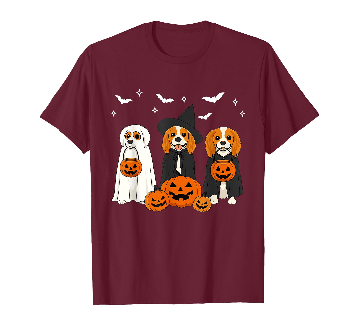 Cavalier King Charles Spaniel Halloween Cavalier Witch Lover T-Shirt