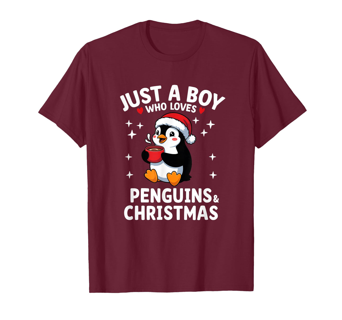 Just A Boy Who Loves Penguins Hot Cocoa T-Shirt