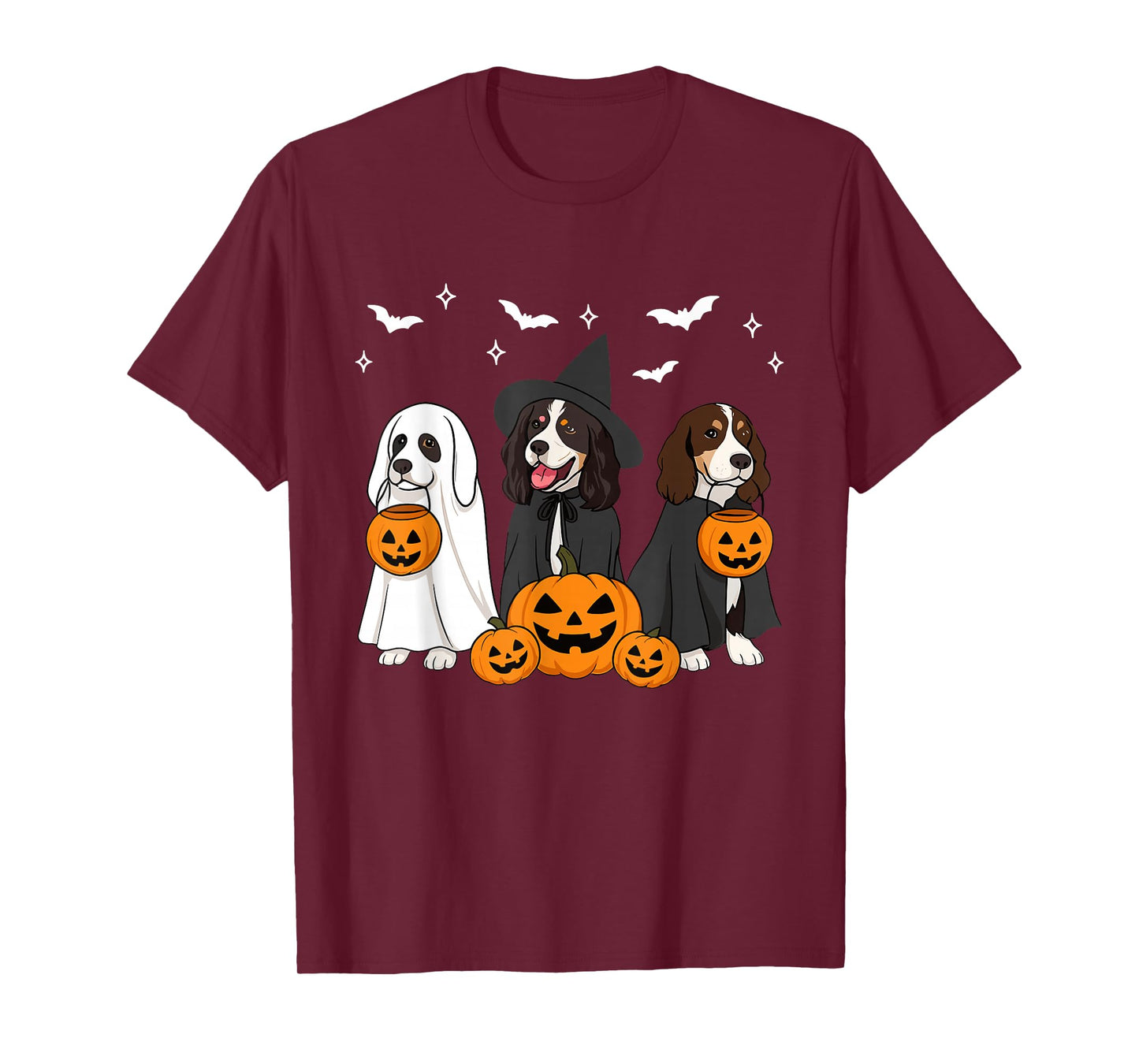 Witch English Springer Spaniel Halloween Springer Spaniel T-Shirt