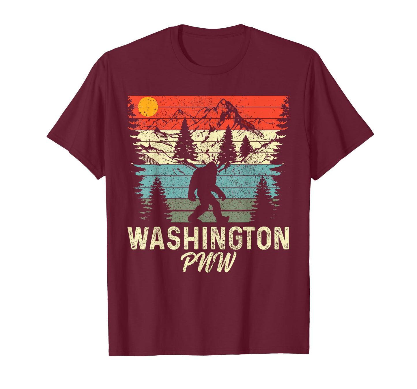 Washington PNW Bigfoot Vintage Pacific Northwest T-Shirt