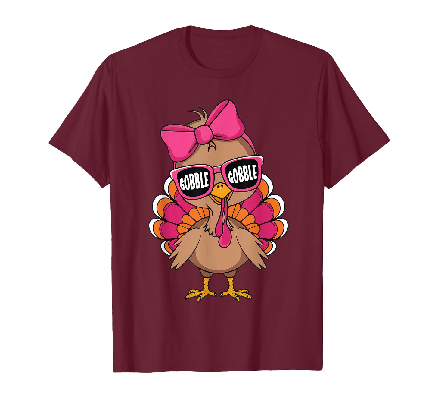 Gobble Turkey Day Happy Thanksgiving Toddlers Girls Kids T-Shirt