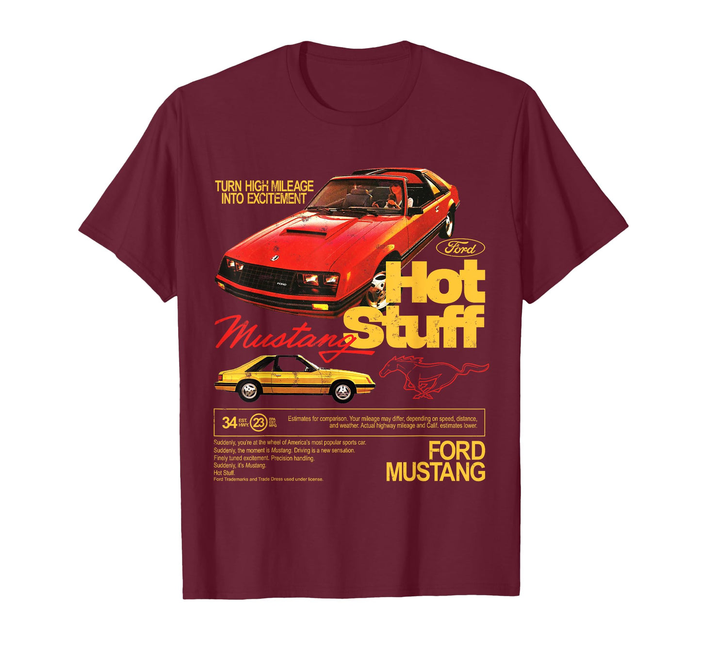 Ford - Mustang 1981 Hot Stuff with Pony Logo T-Shirt