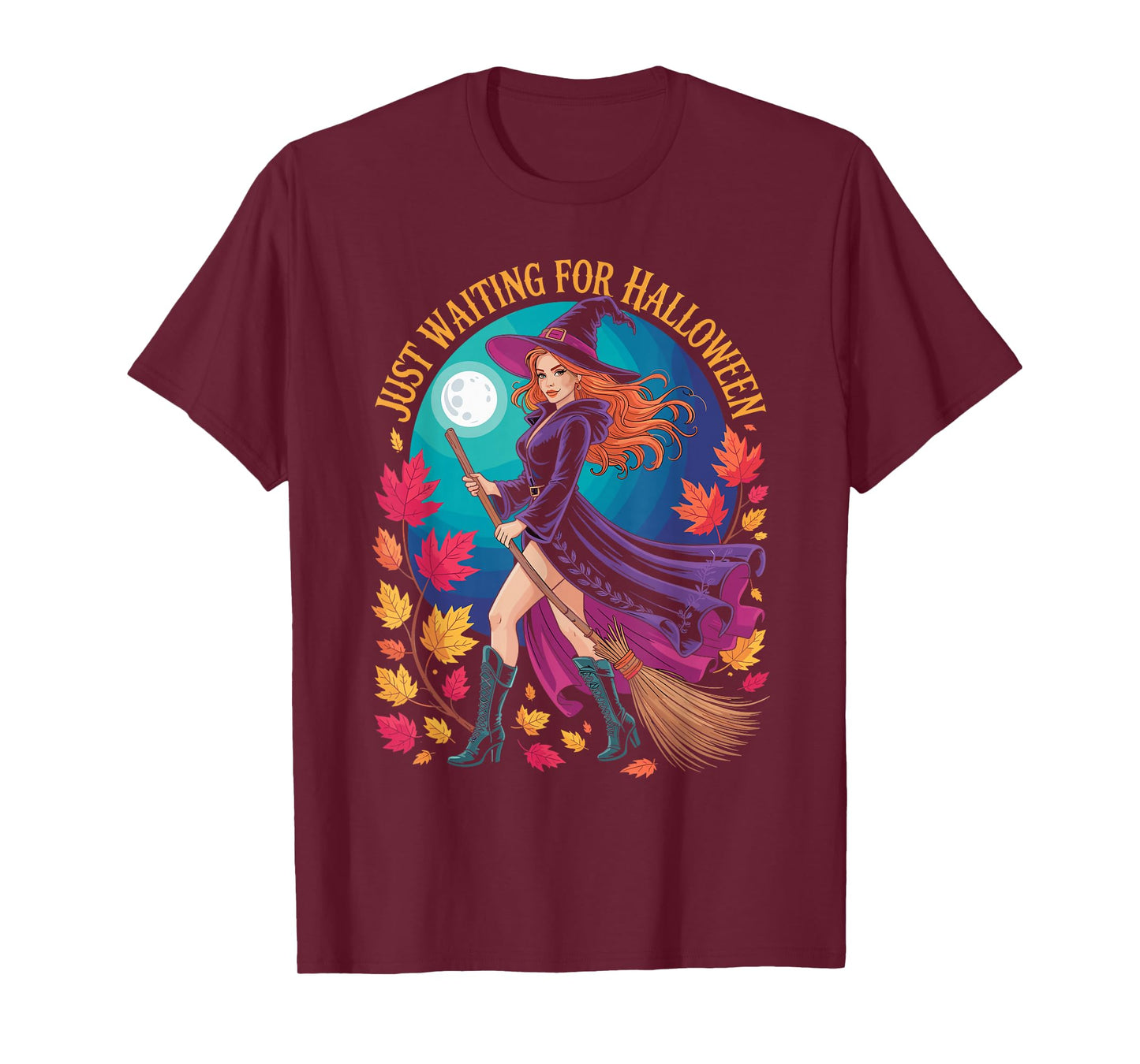 Just Waiting for Halloween Costume Summerween Witch Costume T-Shirt