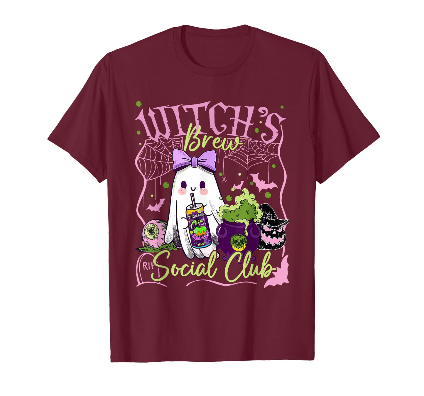 Witch’s Brew Social Club Halloween Ghost Drink Soda Can T-Shirt
