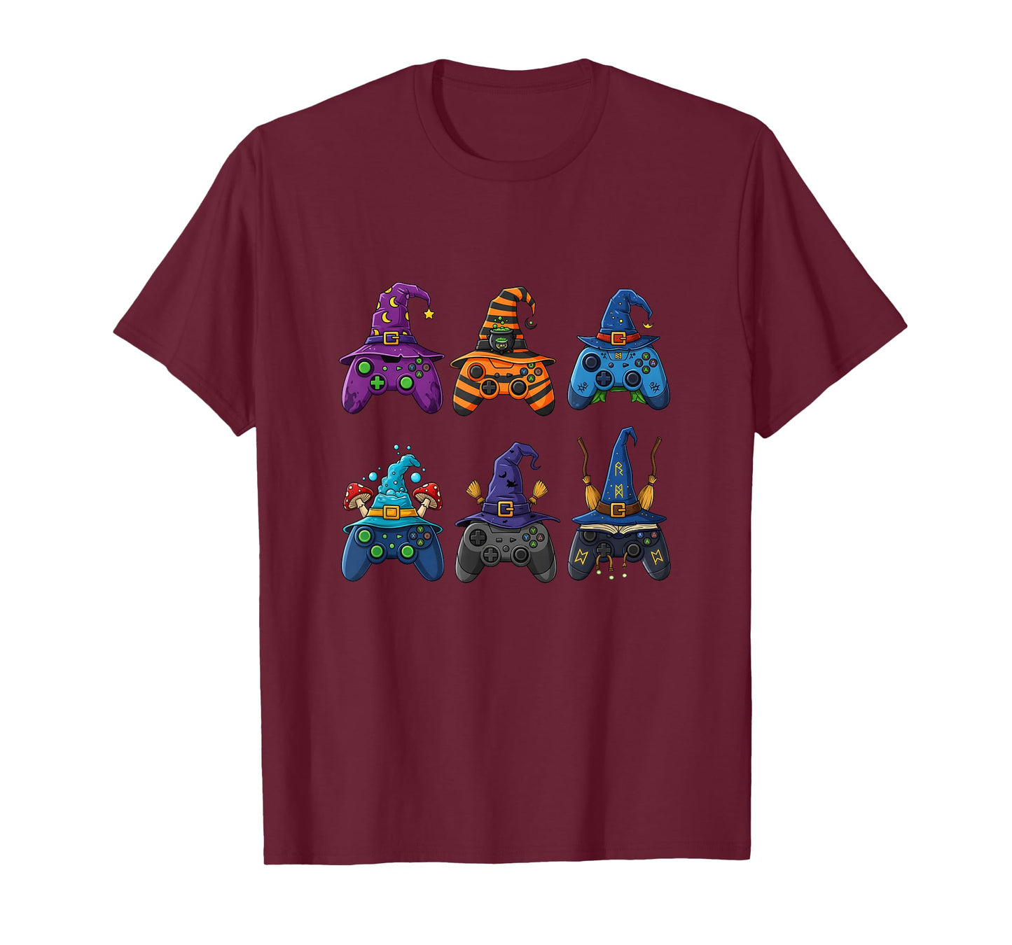 Spooky Witch Hat Gamer Controller Halloween T-Shirt