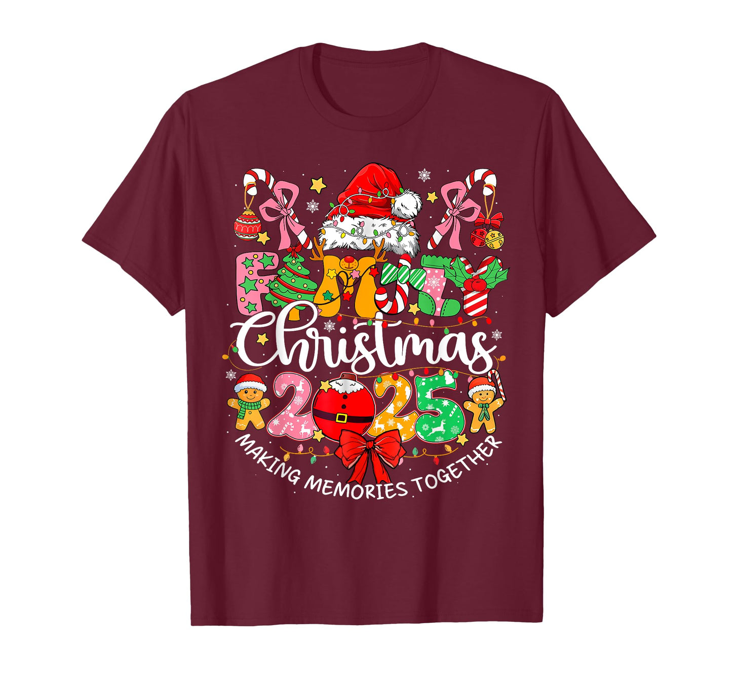 Family Matching Christmas 2025 Making Memories Together T-Shirt