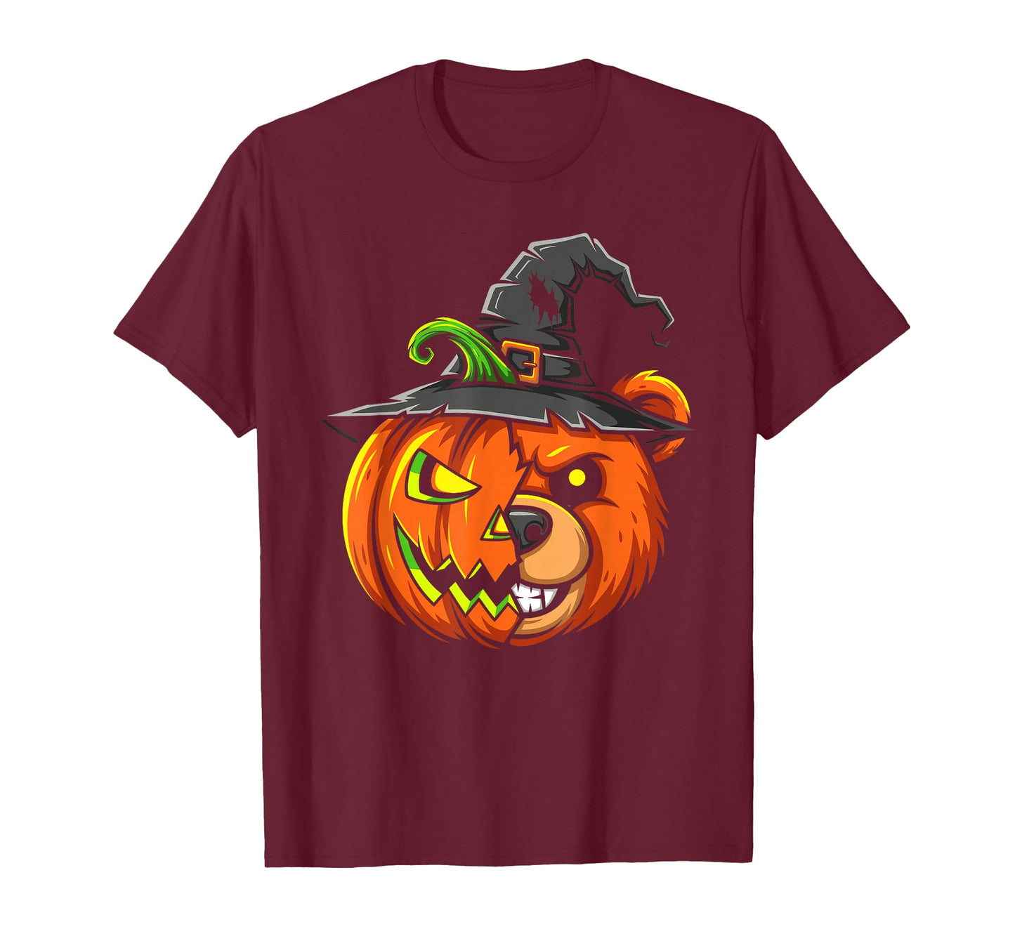 Bear Pumpkin Jack O Lantern Halloween Kids Mens Womens T-Shirt