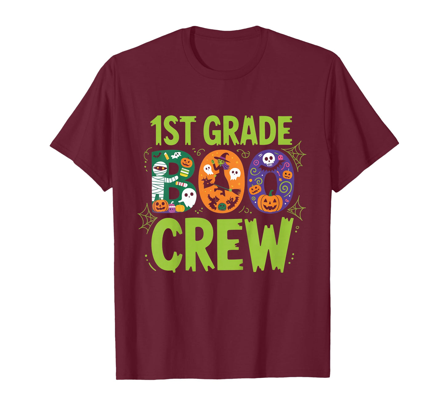 1st Grade Boo Crew Halloween Outfit for School Teachers Kids T-Shirt
