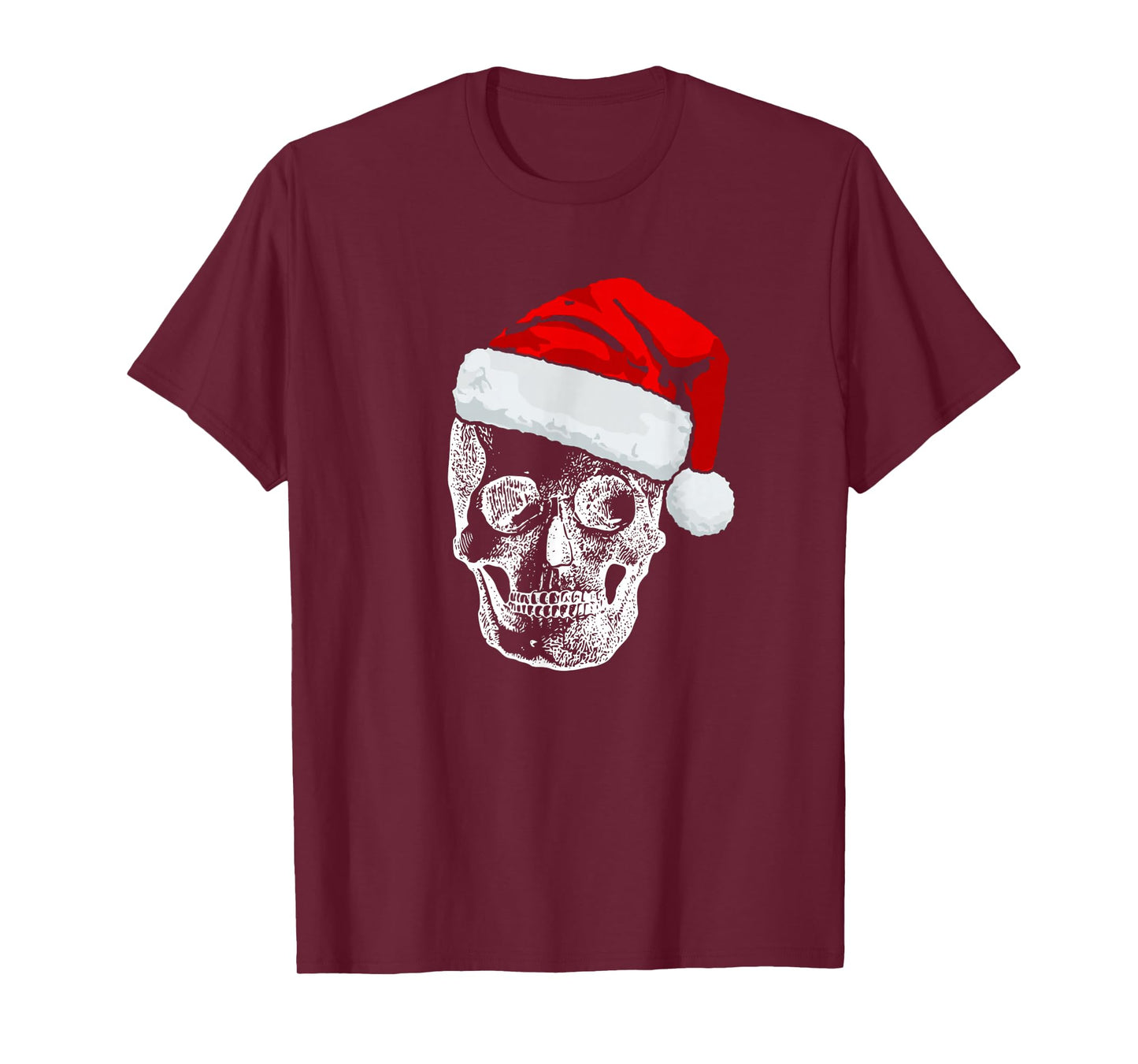 Funny Skull Santa Christmas Holiday T-Shirt