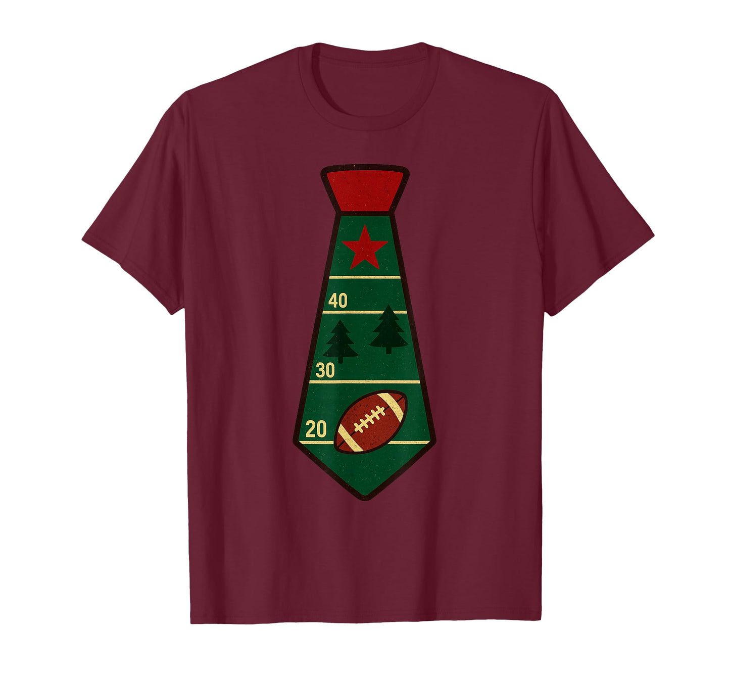 Santa Claus Playing American Football Xmas Holiday Christmas T-Shirt