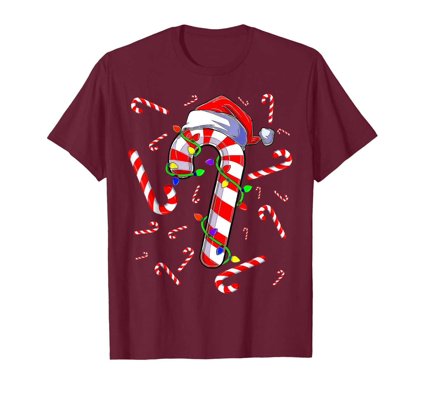 Candy Cane Merry And Bright Red And White Candy Costume T-Shirt