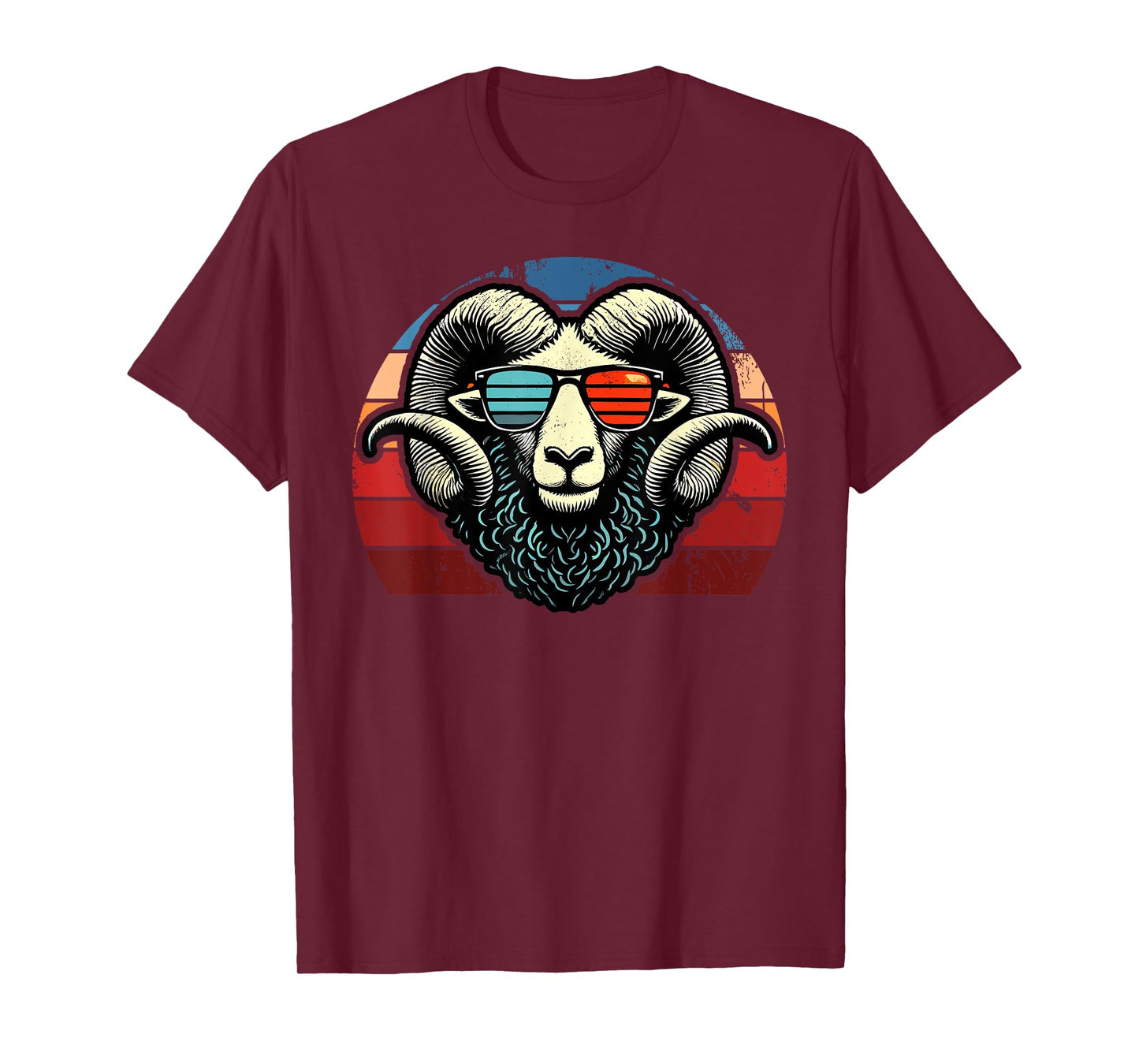 Retro Ram in Sunglasses Men Women Kids Novelty Funny Ram T-Shirt