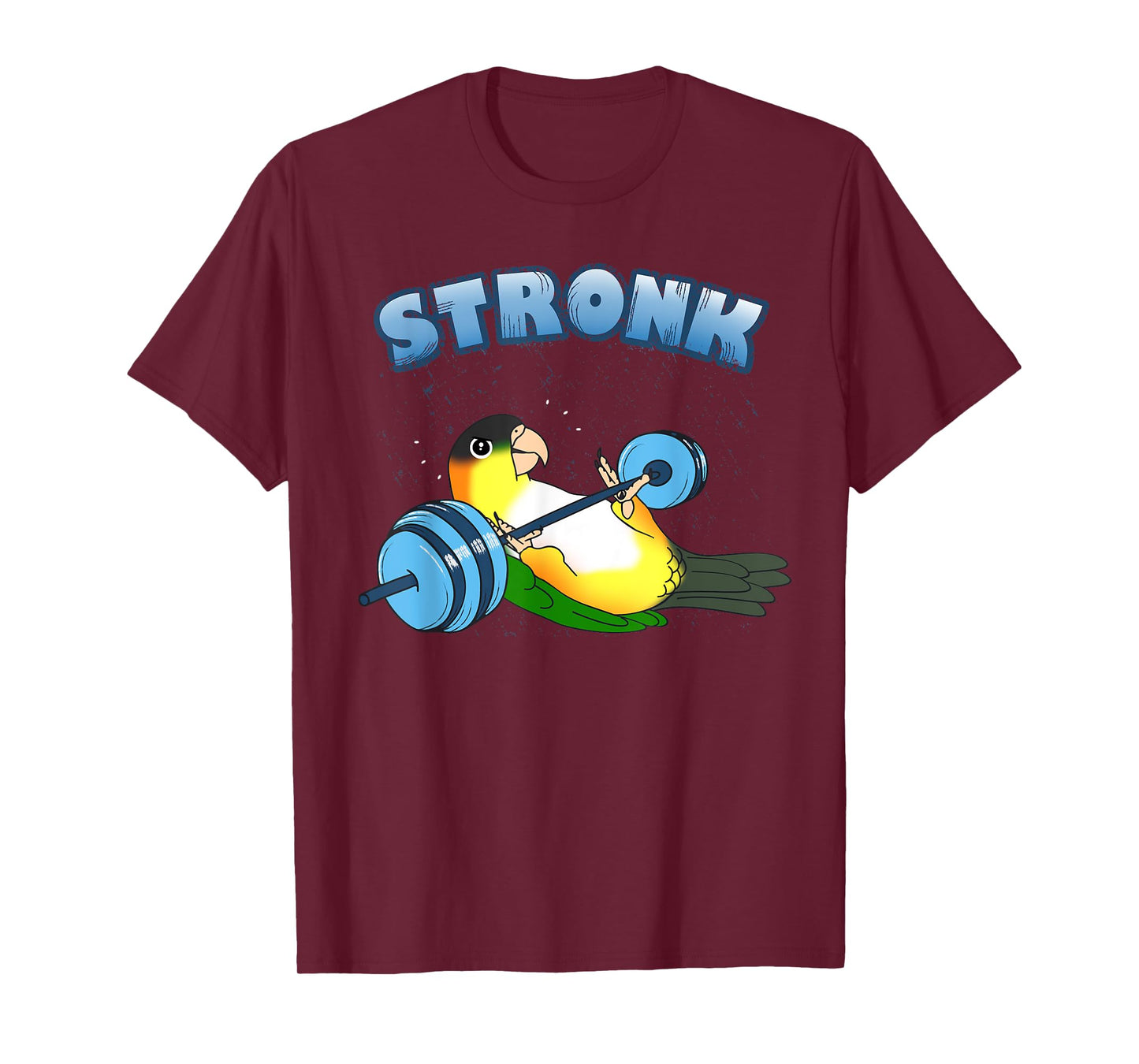 Stronk Parrot Gym workout Black headed Caique Birb memes T-Shirt