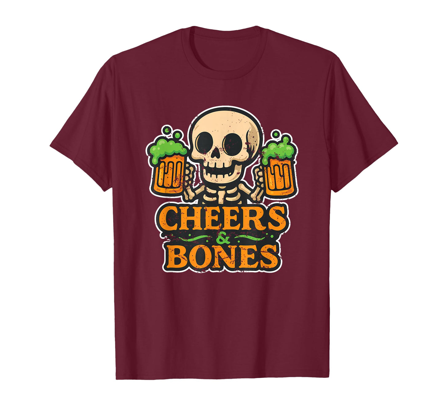 Cheers and Bones Skeleton Beer T-Shirt