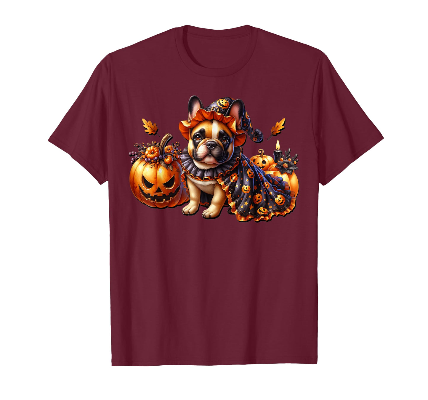 Cute Puppy in French Bulldog Halloween Costume Frenchie Mom T-Shirt