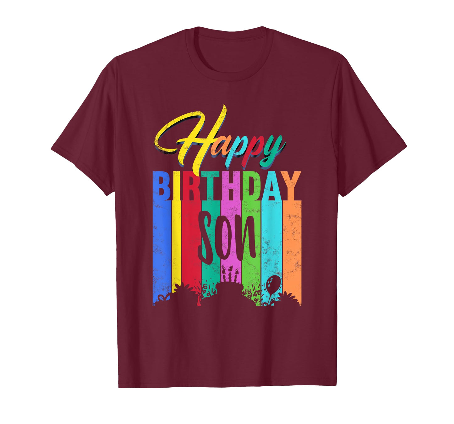 Happy Birthday Son Personalized Name Gift Custom B-day T-Shirt