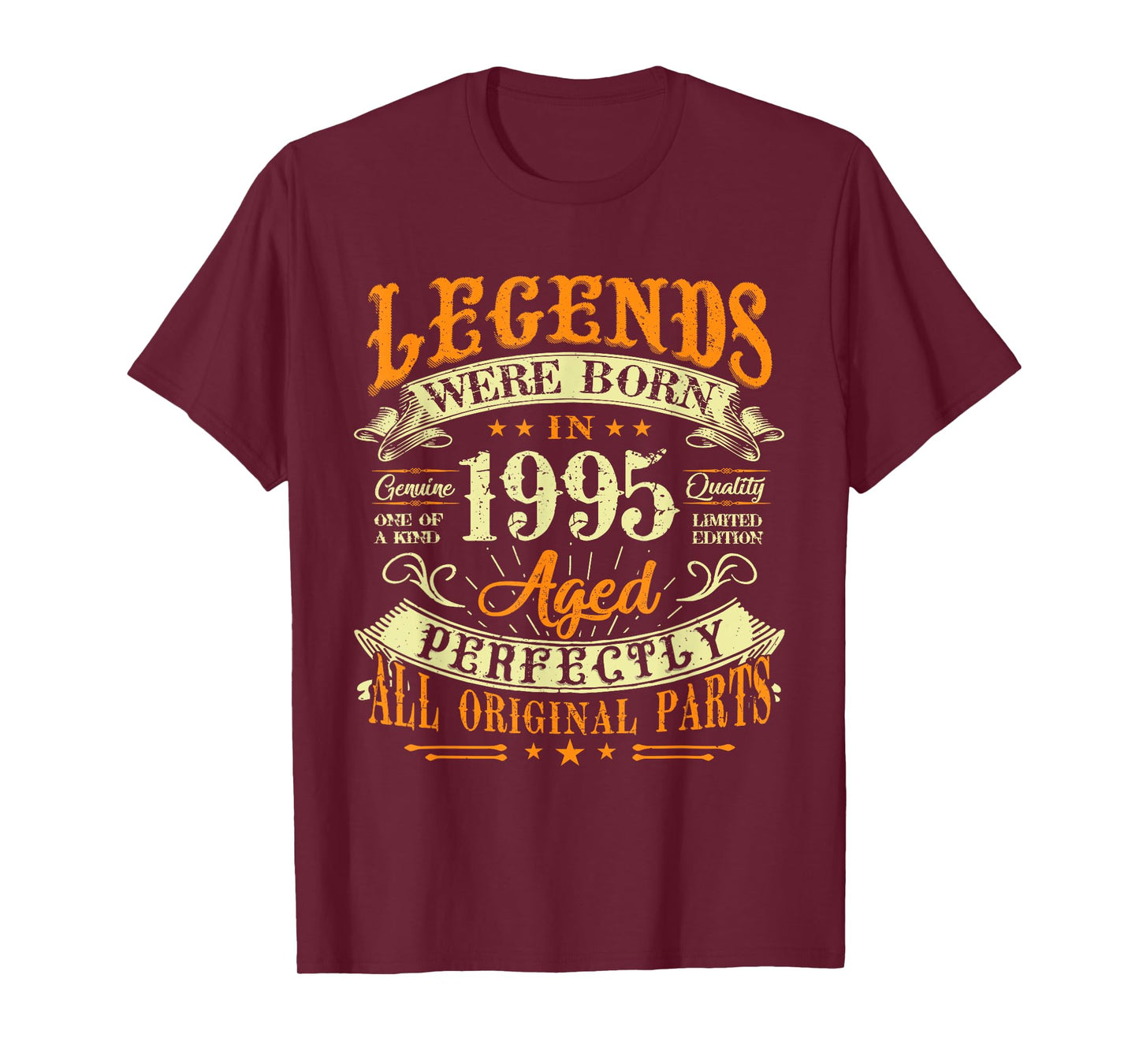 30th Birthday Vintage Legends Born In 1995 30 Years Old T-Shirt