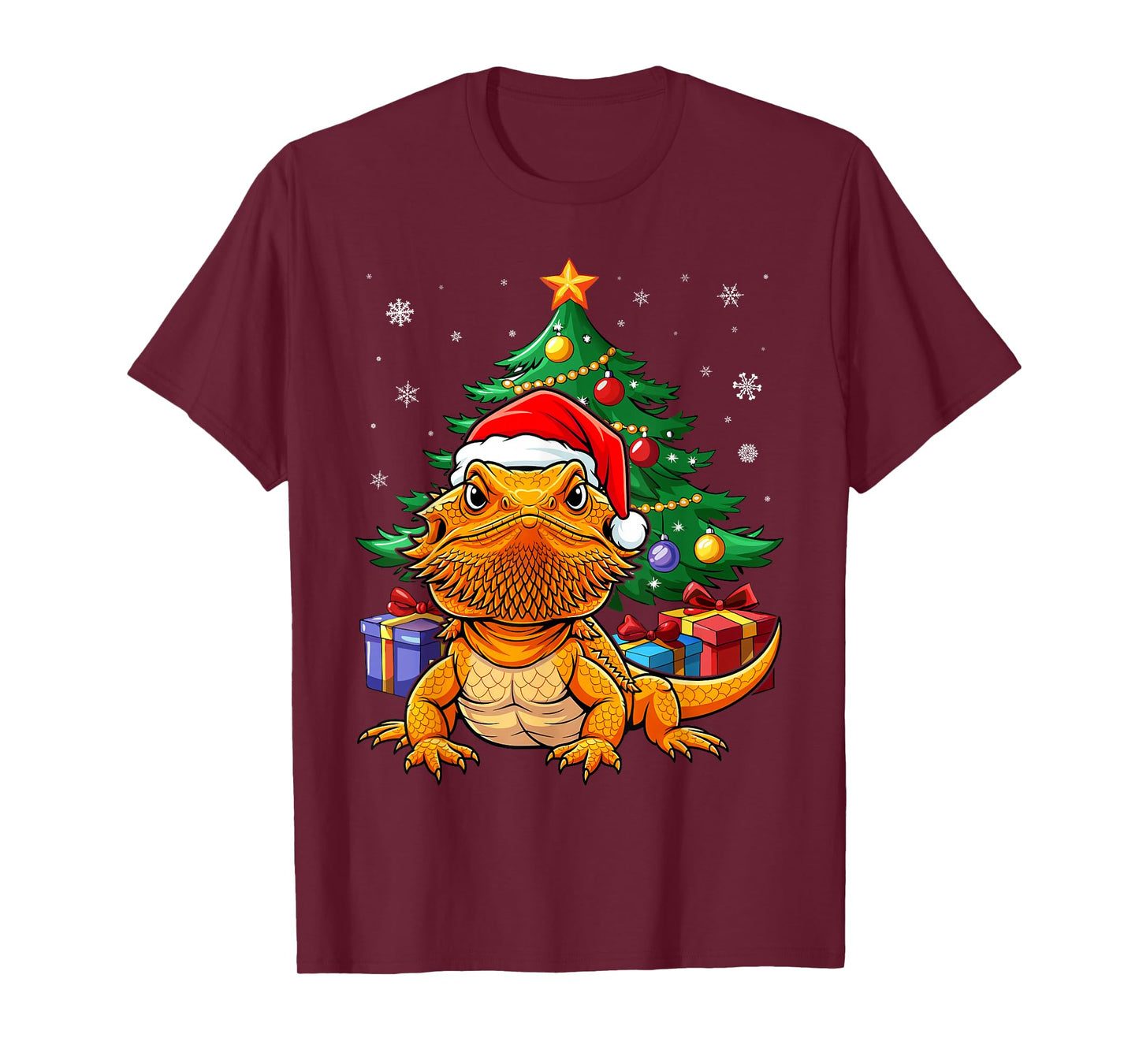 Bearded Dragon Santa Hat Christmas Pajama Cool Reptile X-mas T-Shirt
