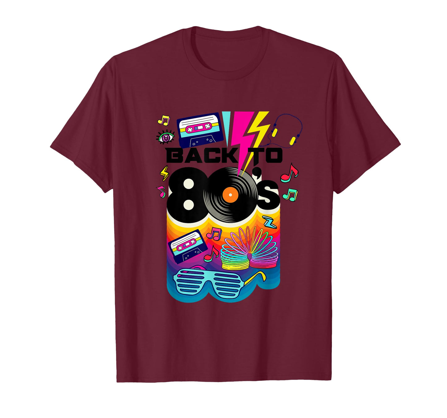 Vintage Retro Back To 80's Tees I Love 80's Graphic Design T-Shirt