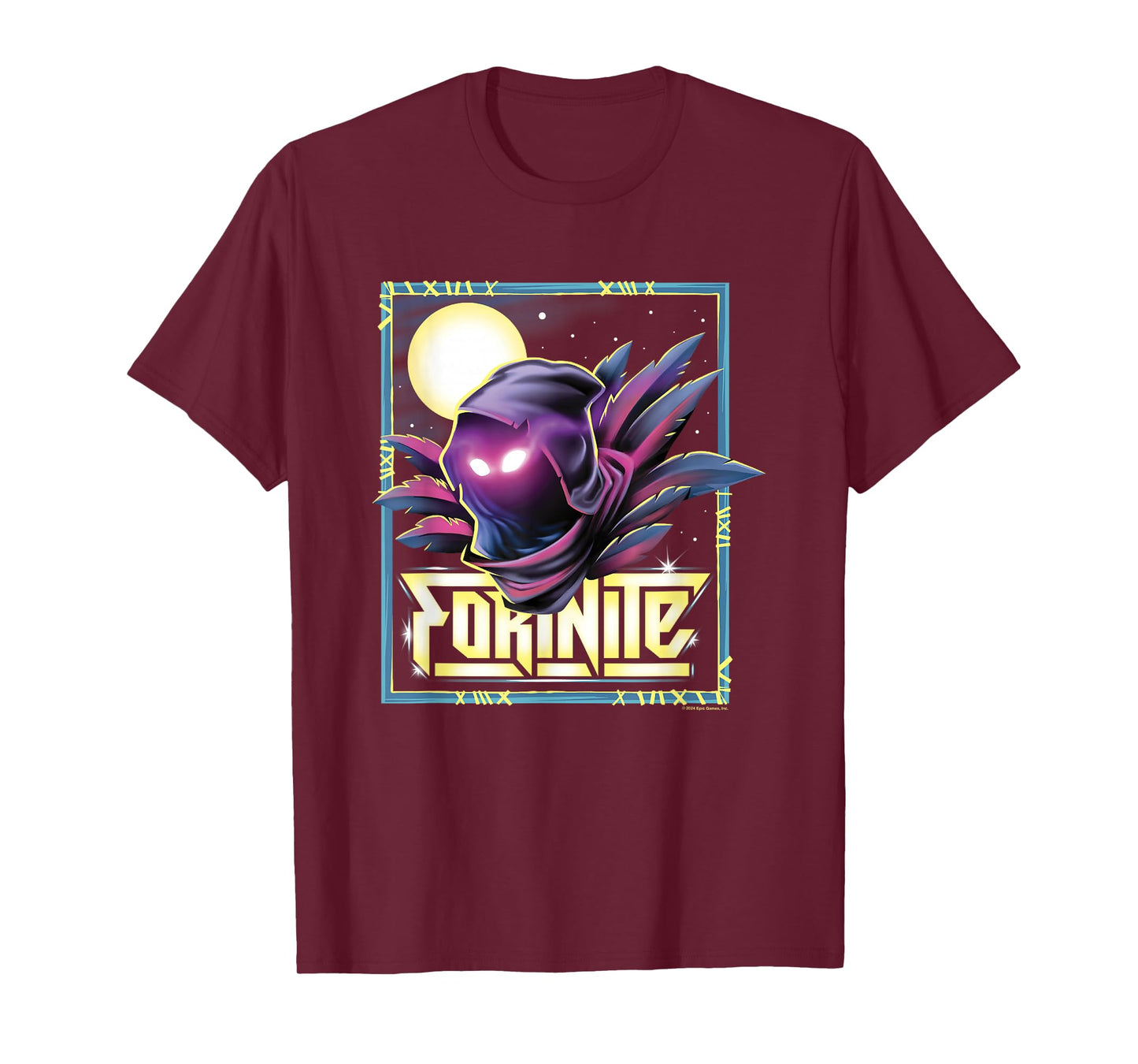 Fortnite Raven Icon Shadow Silhouette Big Chest Poster T-Shirt