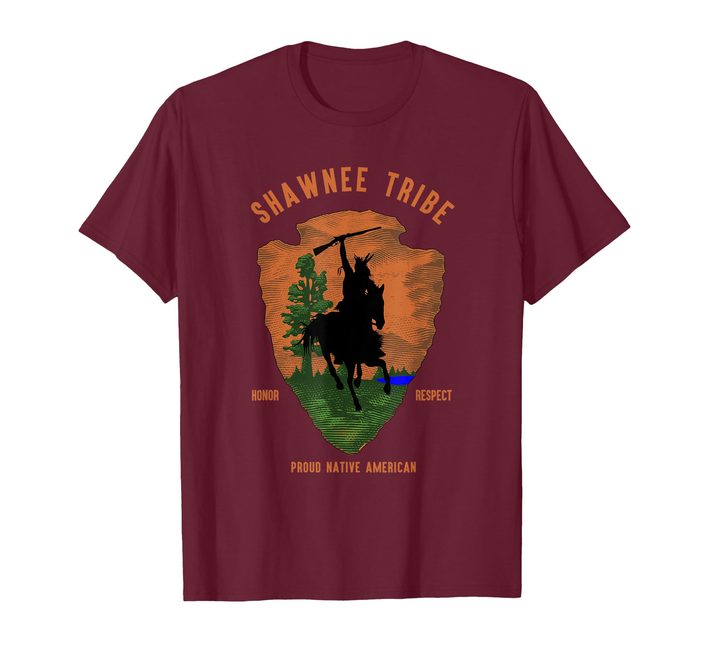 Shawnee Tribe Native American Honor Respect Vintage Arrow T-Shirt