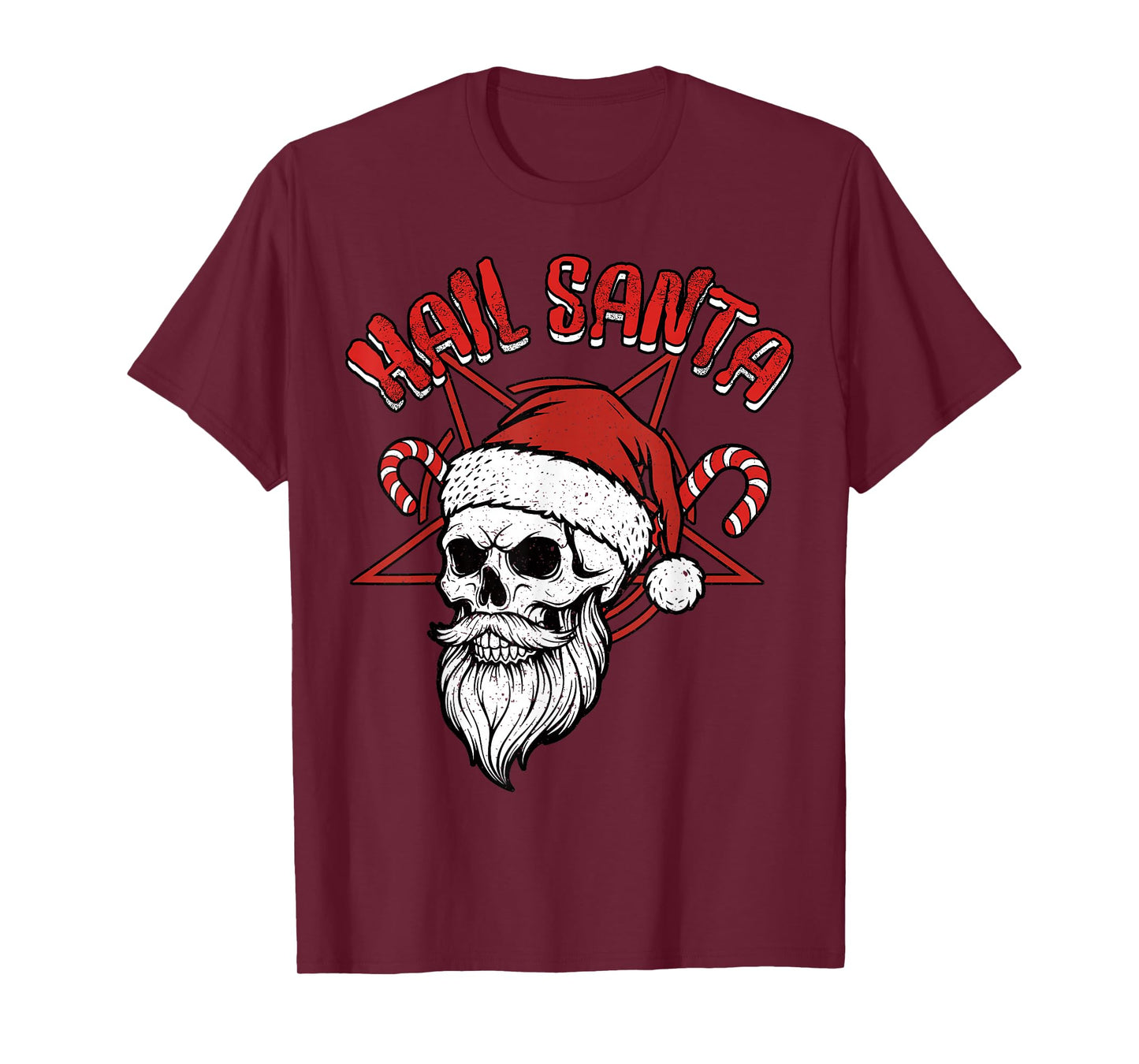Hail Santa Heavy Wiccan Solstice Gothic Anti Christmas T-Shirt