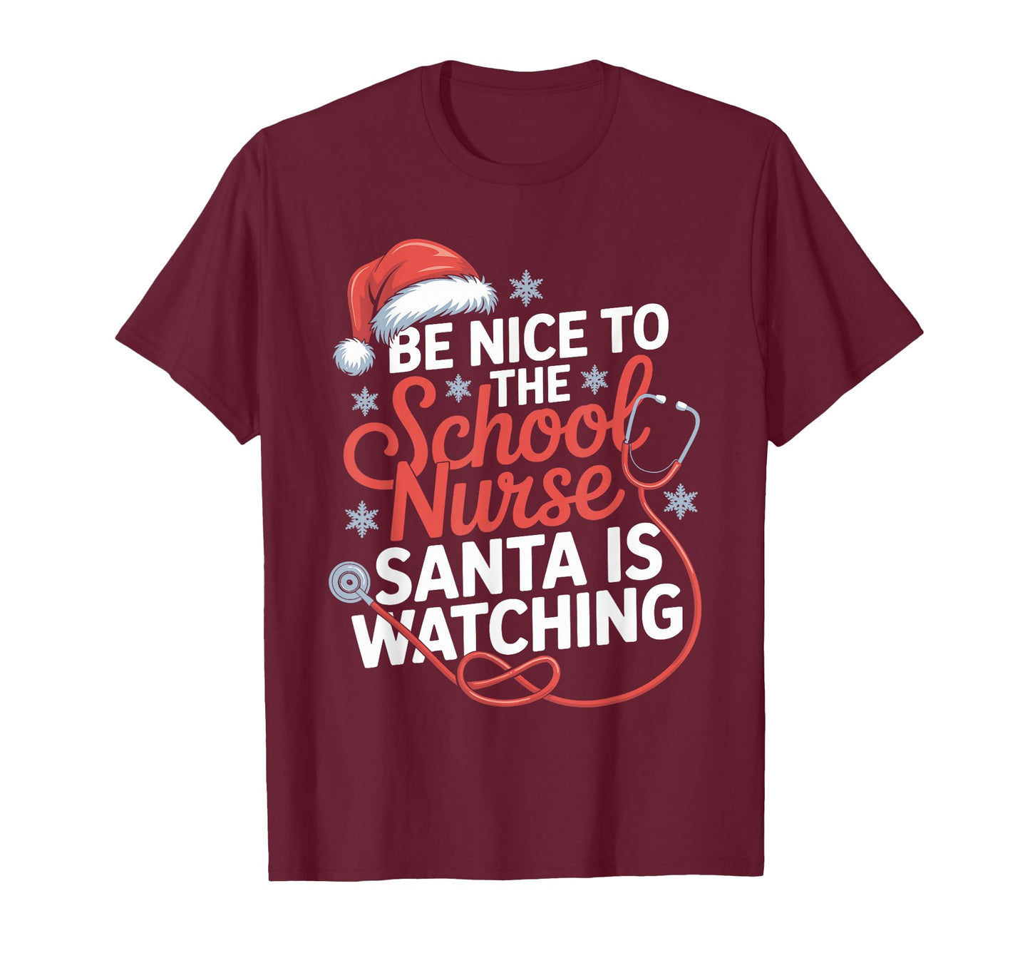 Funny School Nurse Christmas Nursing Humor Xmas T-Shirt