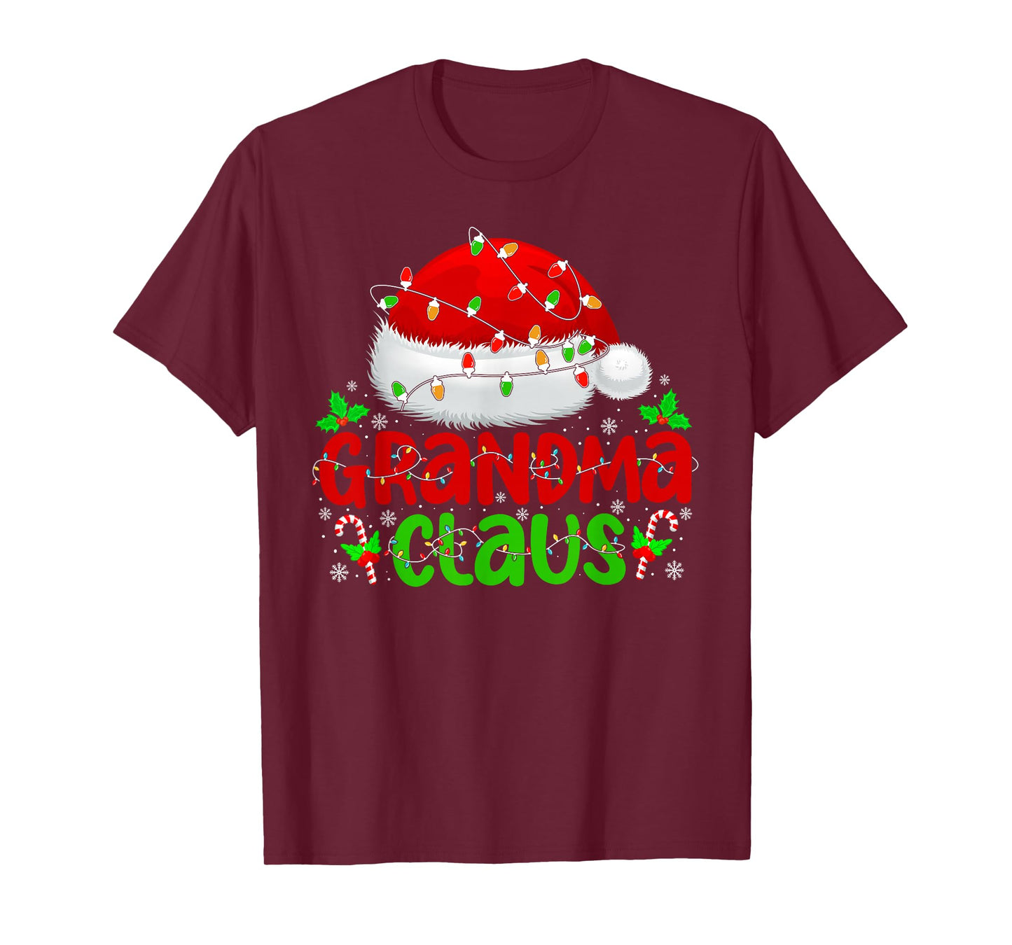 Grandma Claus Xmas Santa Matching Family Christmas Pajamas T-Shirt