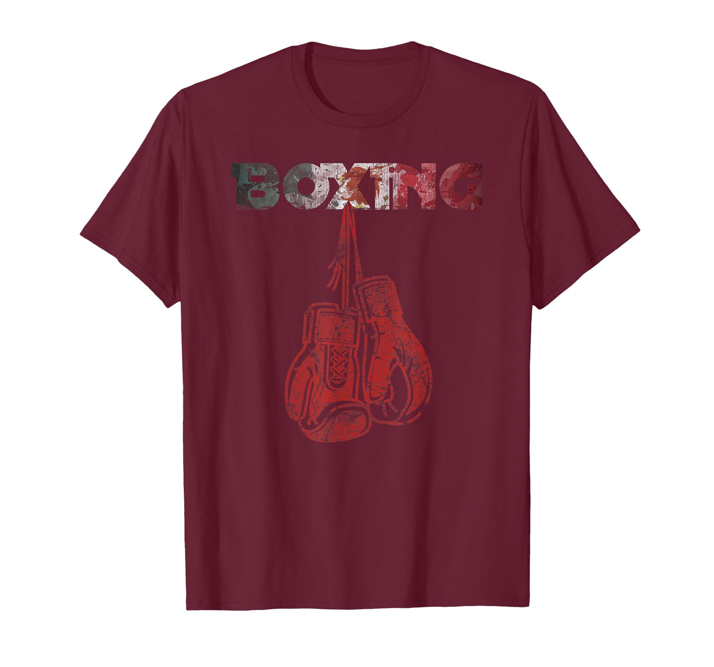 Retro Love Red Boxing Gloves Mexican Vintage style boxing T-Shirt