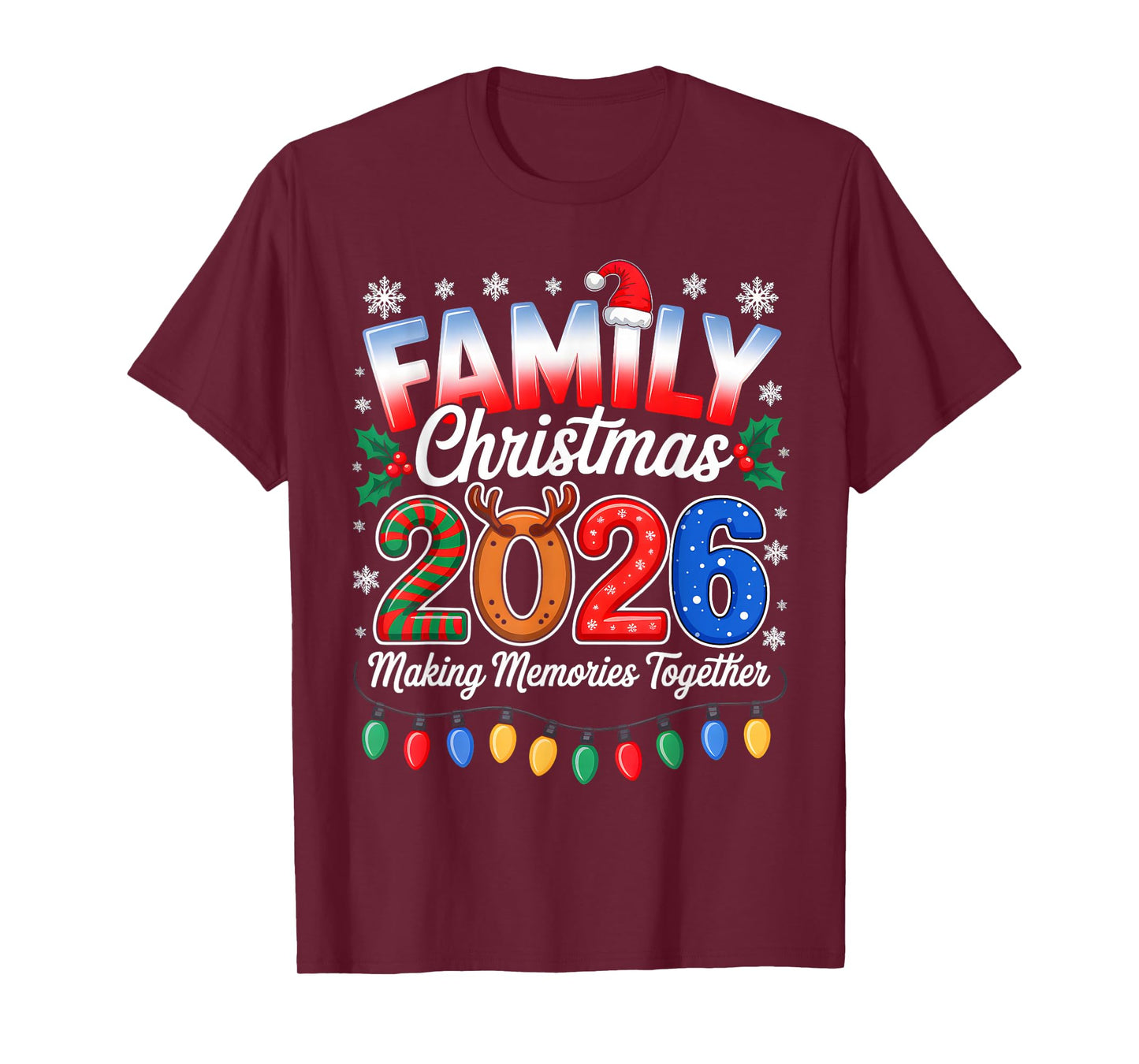 Family Christmas 2026 Matching Family Xmas Squad Santa 2026 T-Shirt